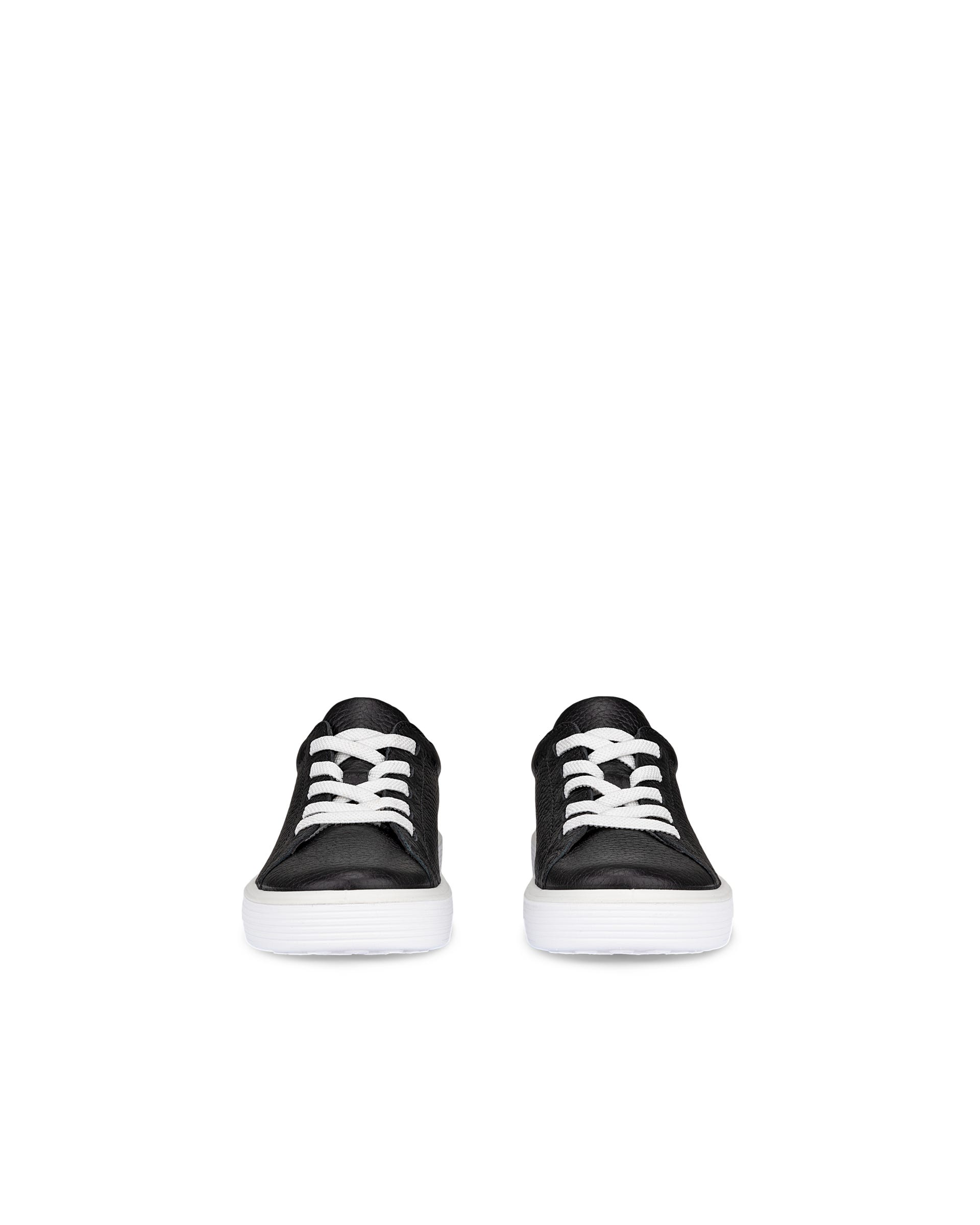 Kids' ECCO® Soft 60 Leather Sneaker - Black - Front pair