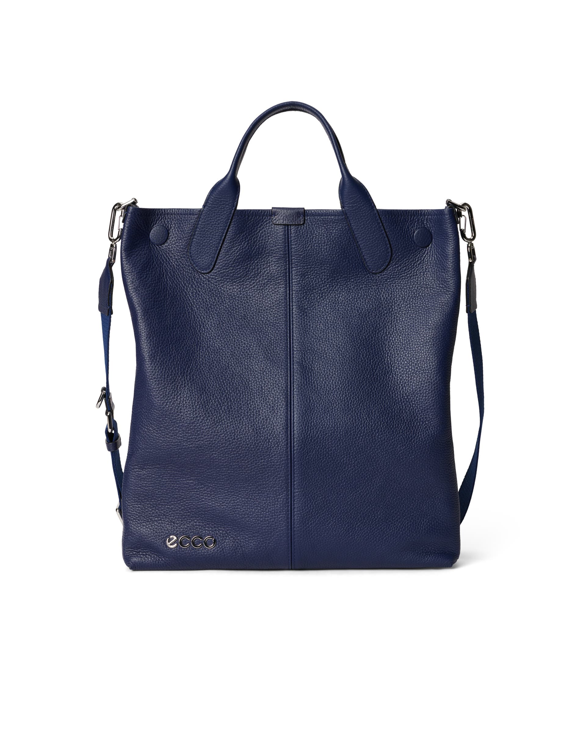 Sac fourre-tout en cuir ECCO® North-South Soft - Bleu - Main