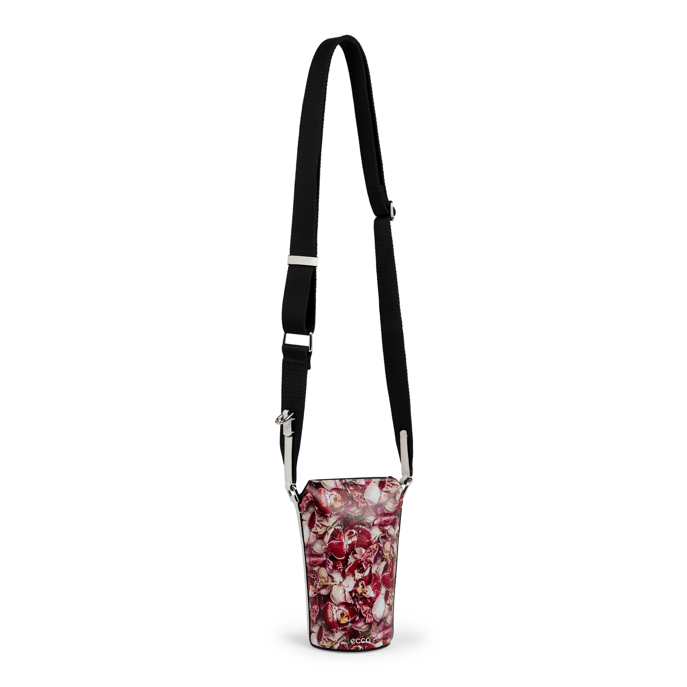 ECCO(エコー) ショルダーバッグ美品  - アイボリー×ボルドー×マルチ 花柄/ストラップ着脱可 レザー ECHO - ECCO(エコー) ショルダーバッグ美品 - アイボリー×ボルドー