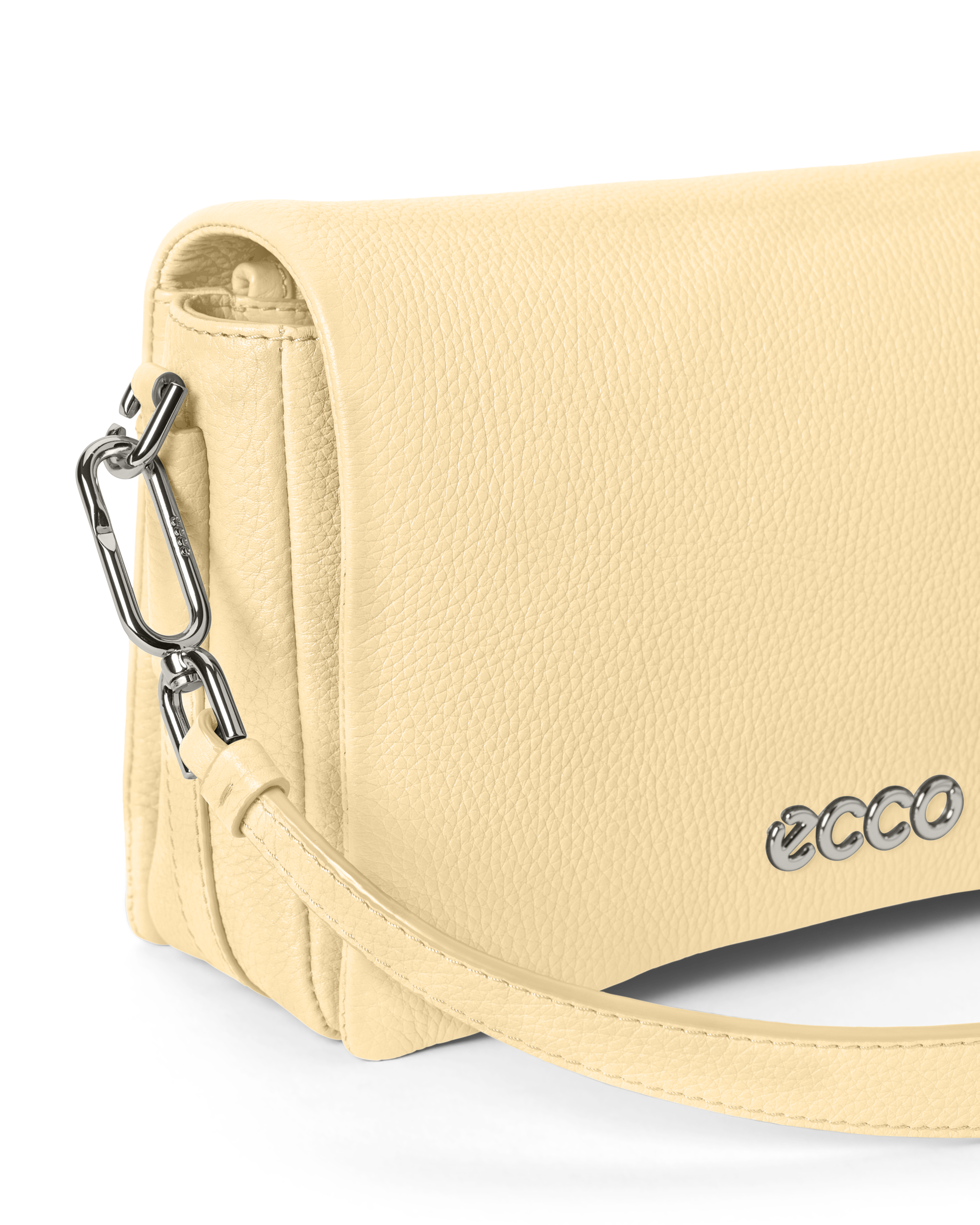 ECCO® Pinch Soft Pebbled Leather Large Crossbody Bag | Yellow