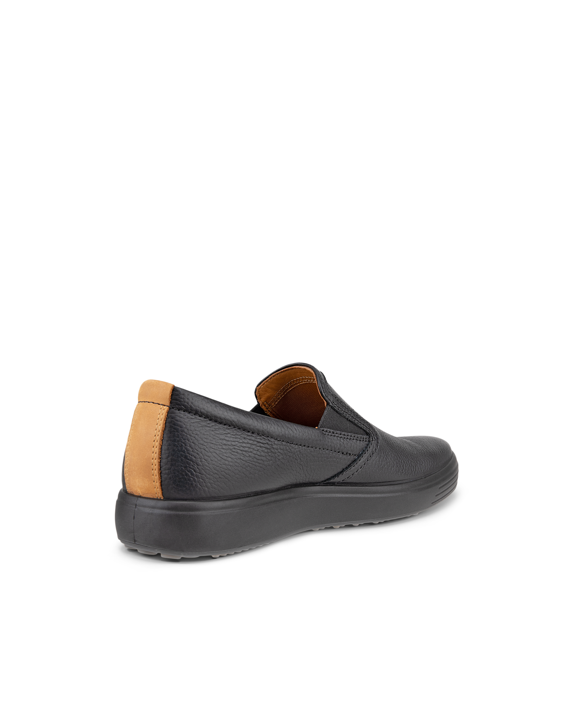 ECCO Soft 7 メンズ レザースリッポン | ブラック