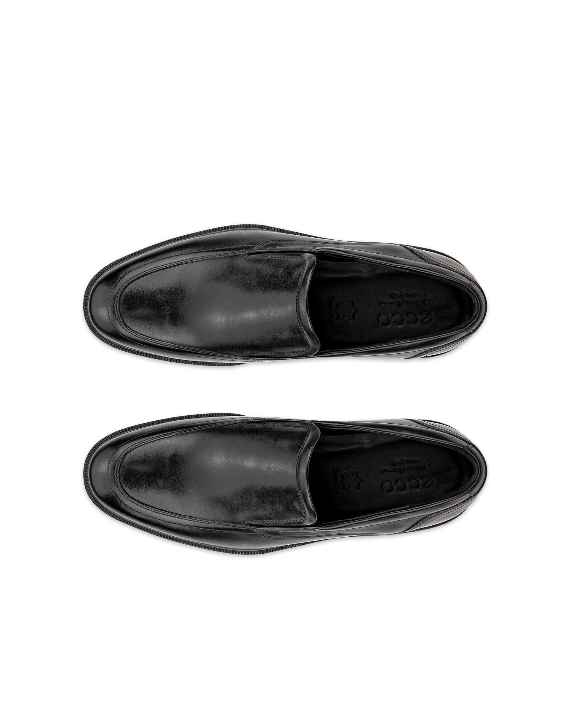 Zapatos de piel sin cordones ECCO® Lisbon para hombre - Negro - Top left pair