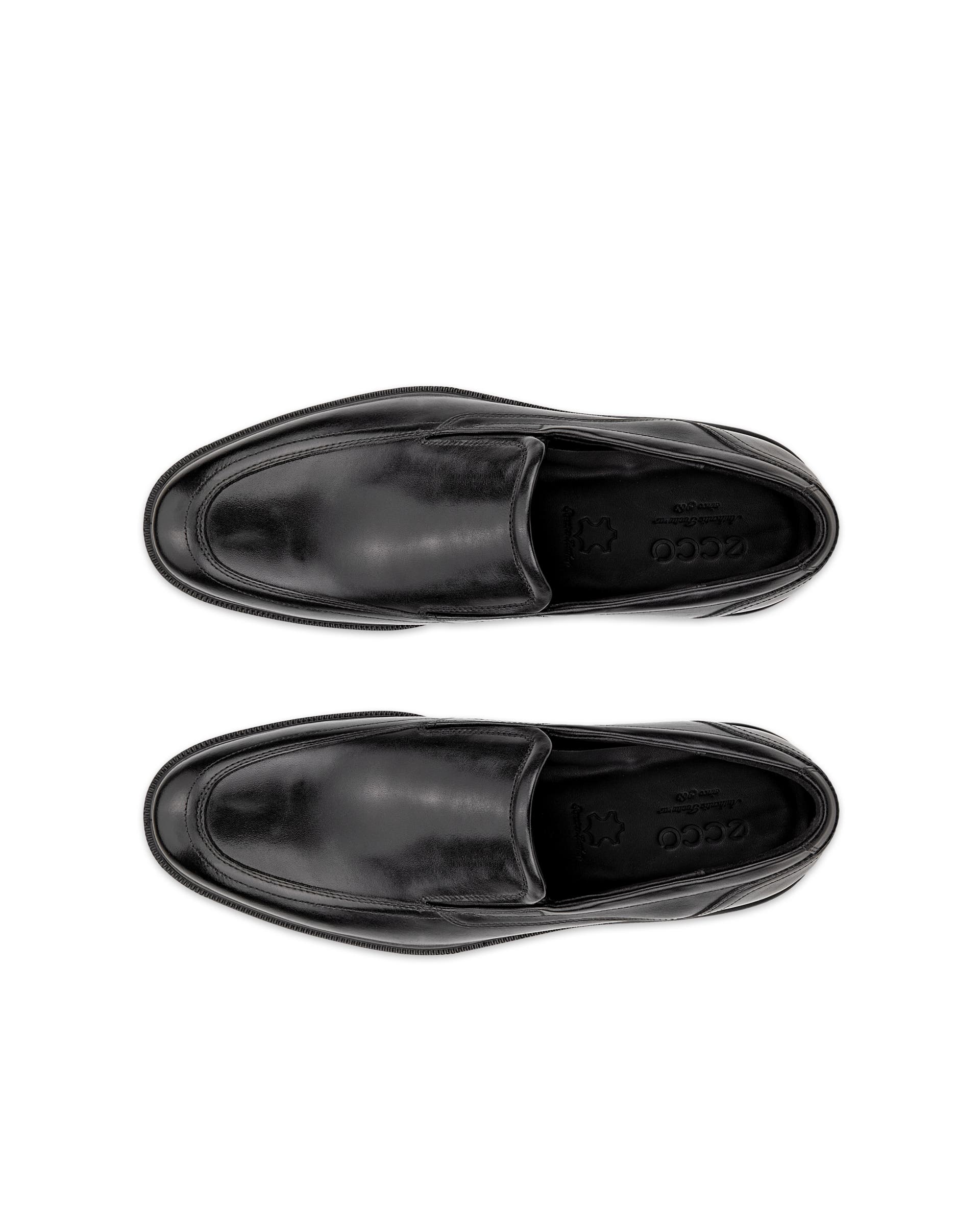 Zapatos de piel sin cordones ECCO® Lisbon para hombre - Negro - Top left pair