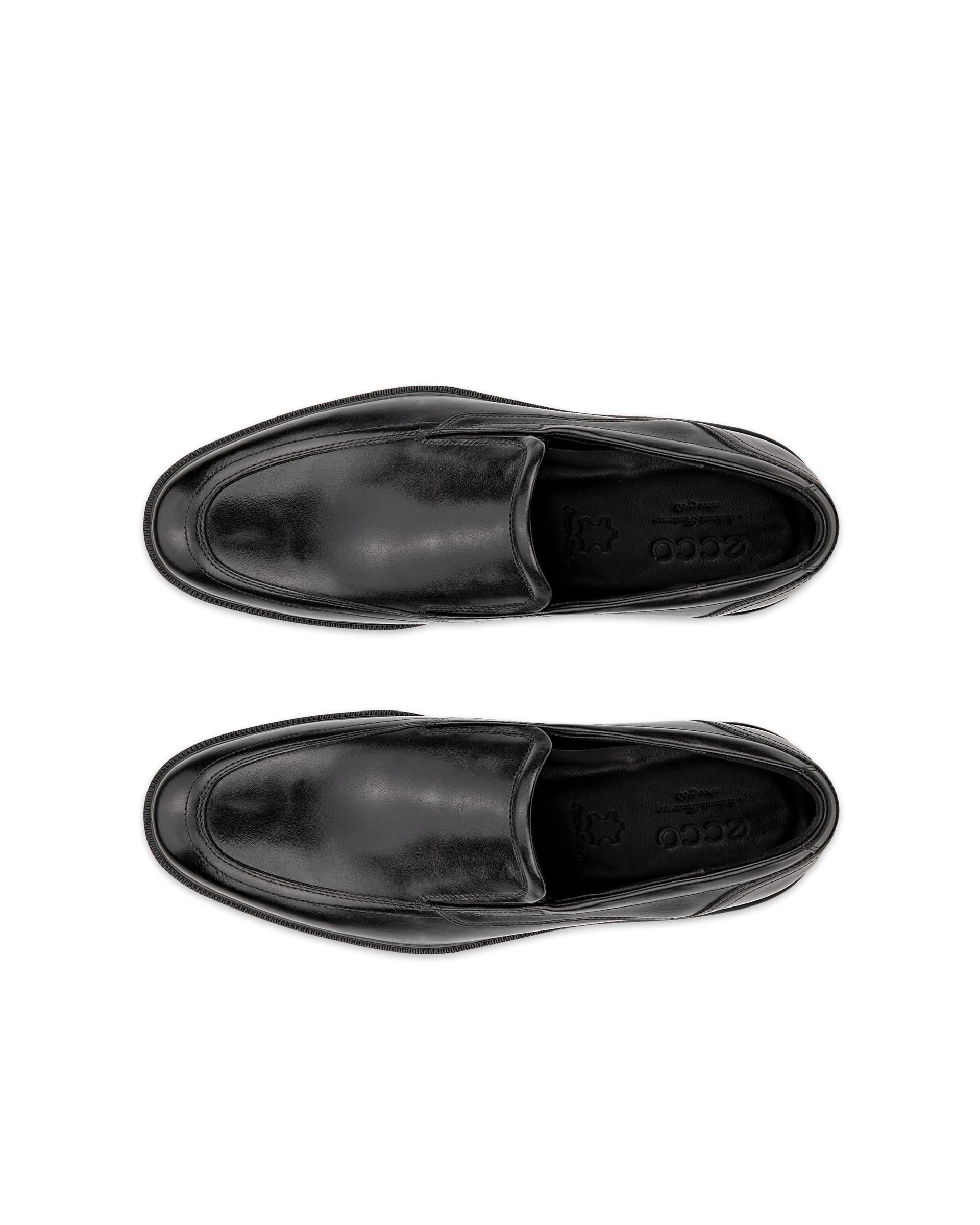 Zapatos de piel sin cordones ECCO® Lisbon para hombre - Negro - Top left pair