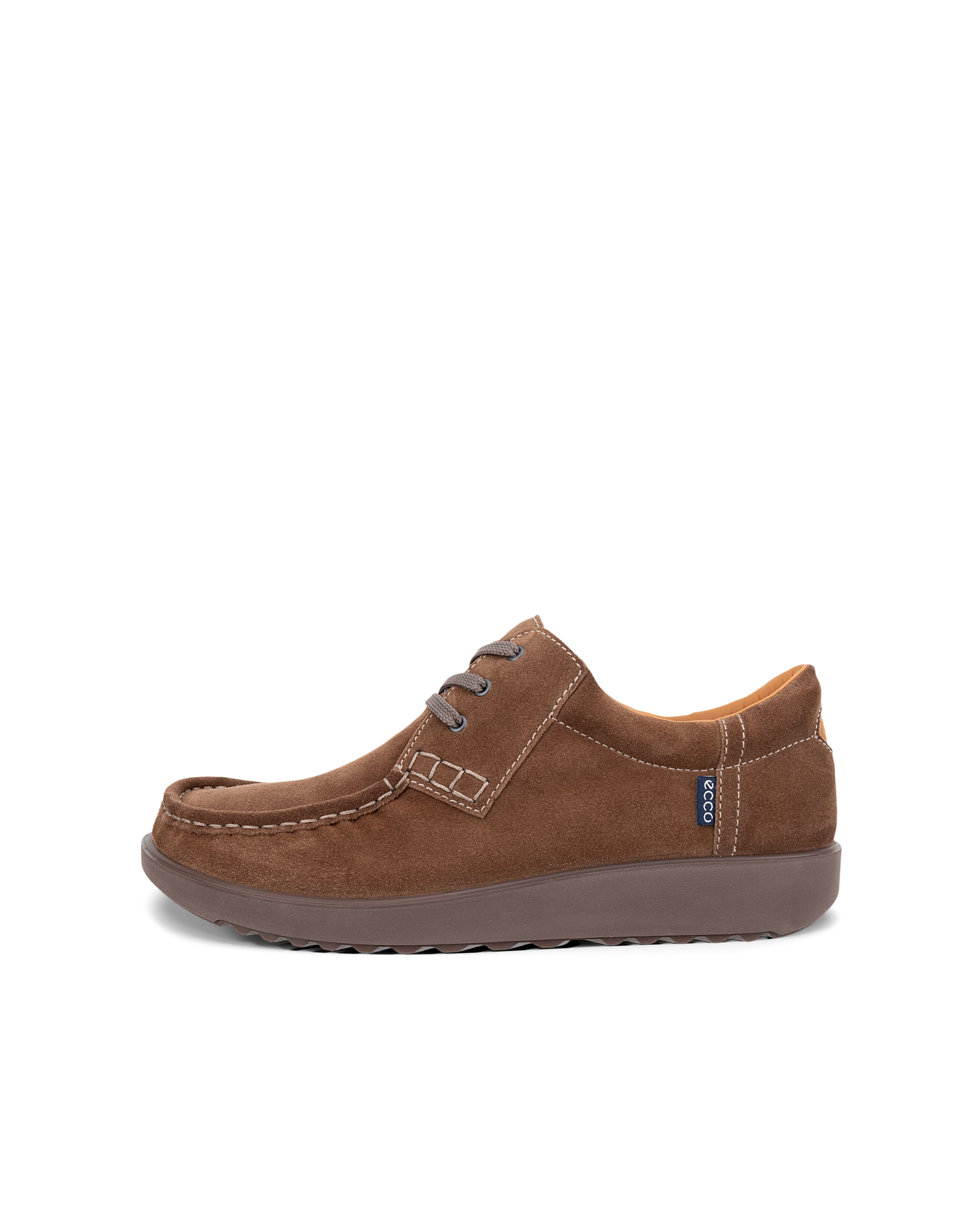 ECCO JOKE - Men's Suede Moc-Toe Shoe - Brown - 45