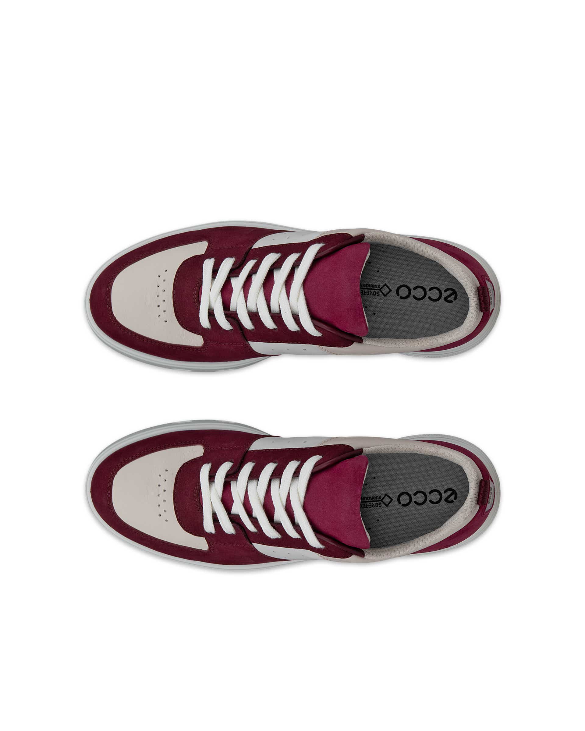 ECCO® STREET 720 Skinnsneaker med Gore-Tex dam - Röd - Top left pair