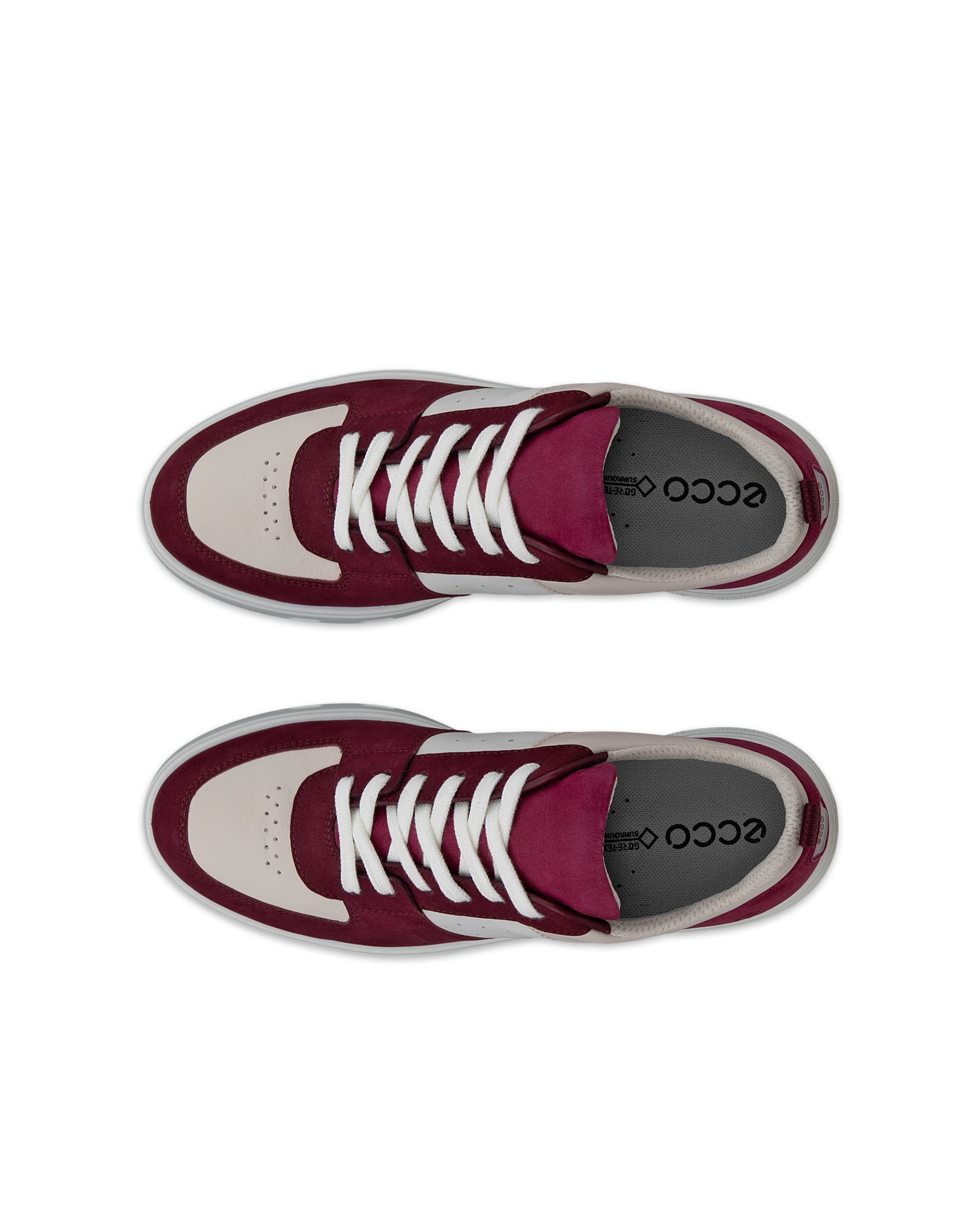 ECCO® STREET 720 Skinnsneaker med Gore-Tex dam - Röd - Top left pair