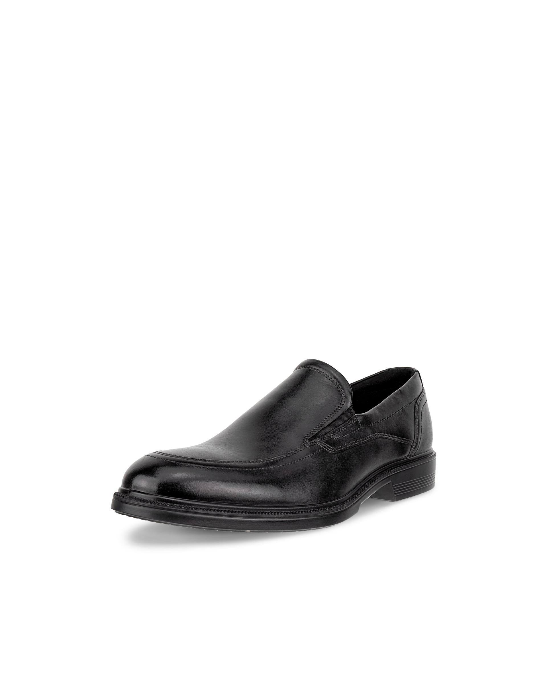 Zapatos de piel sin cordones ECCO® Lisbon para hombre - Negro - Main