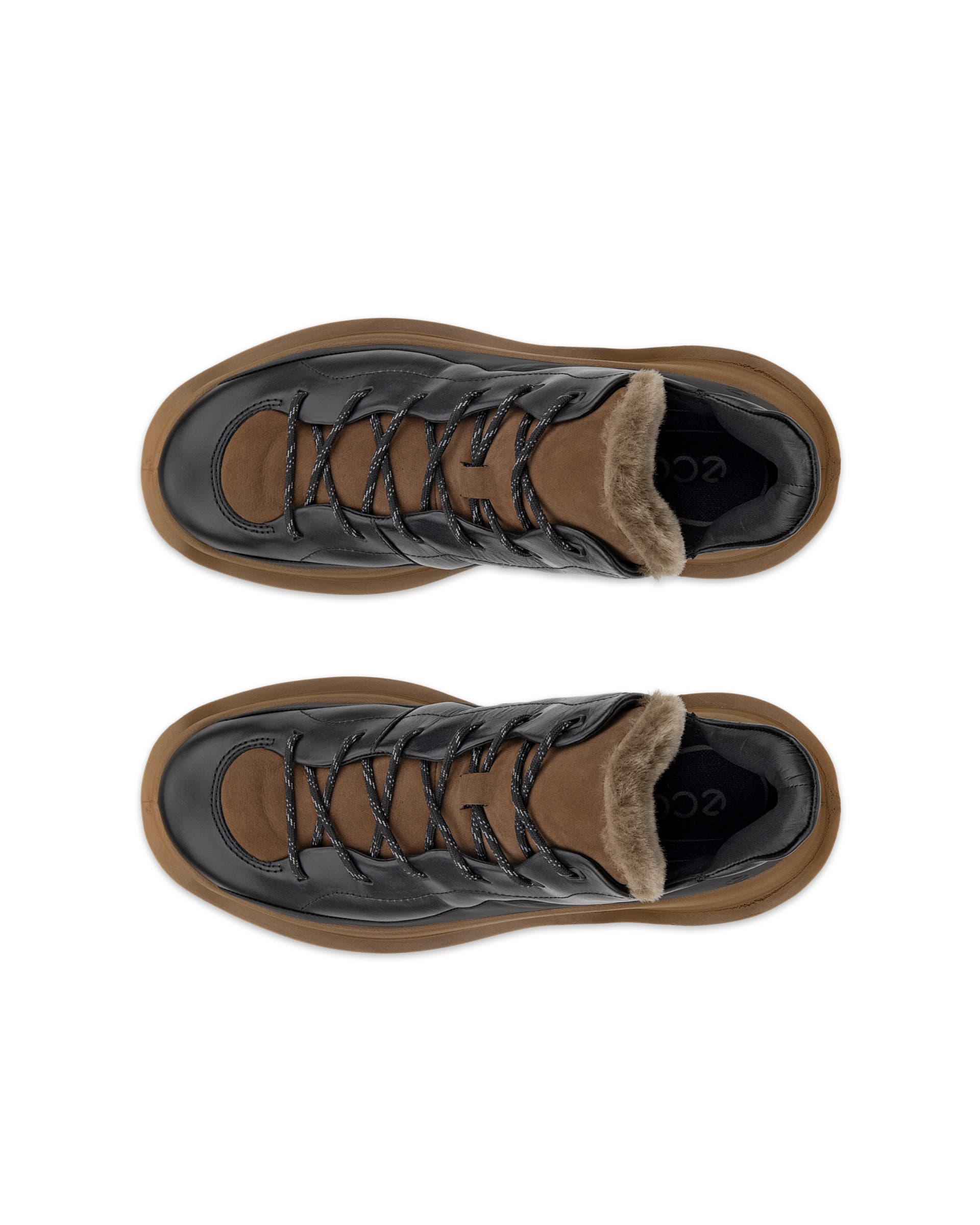 ECCO OFFROAD WOMEN ウィメンズ レザーレースアップシューズ - ブラック - Top left pair