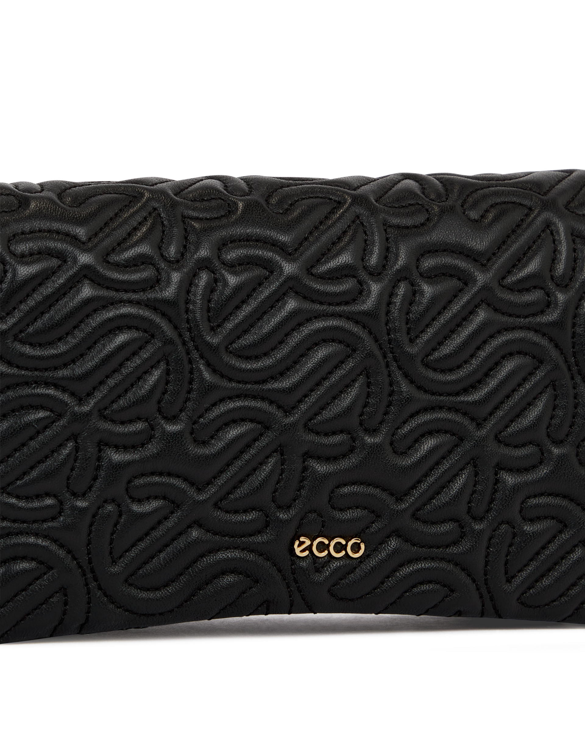 ECCO PINCH BAG S QUILTED WAVE レザークロスボディバッグ | ブラック