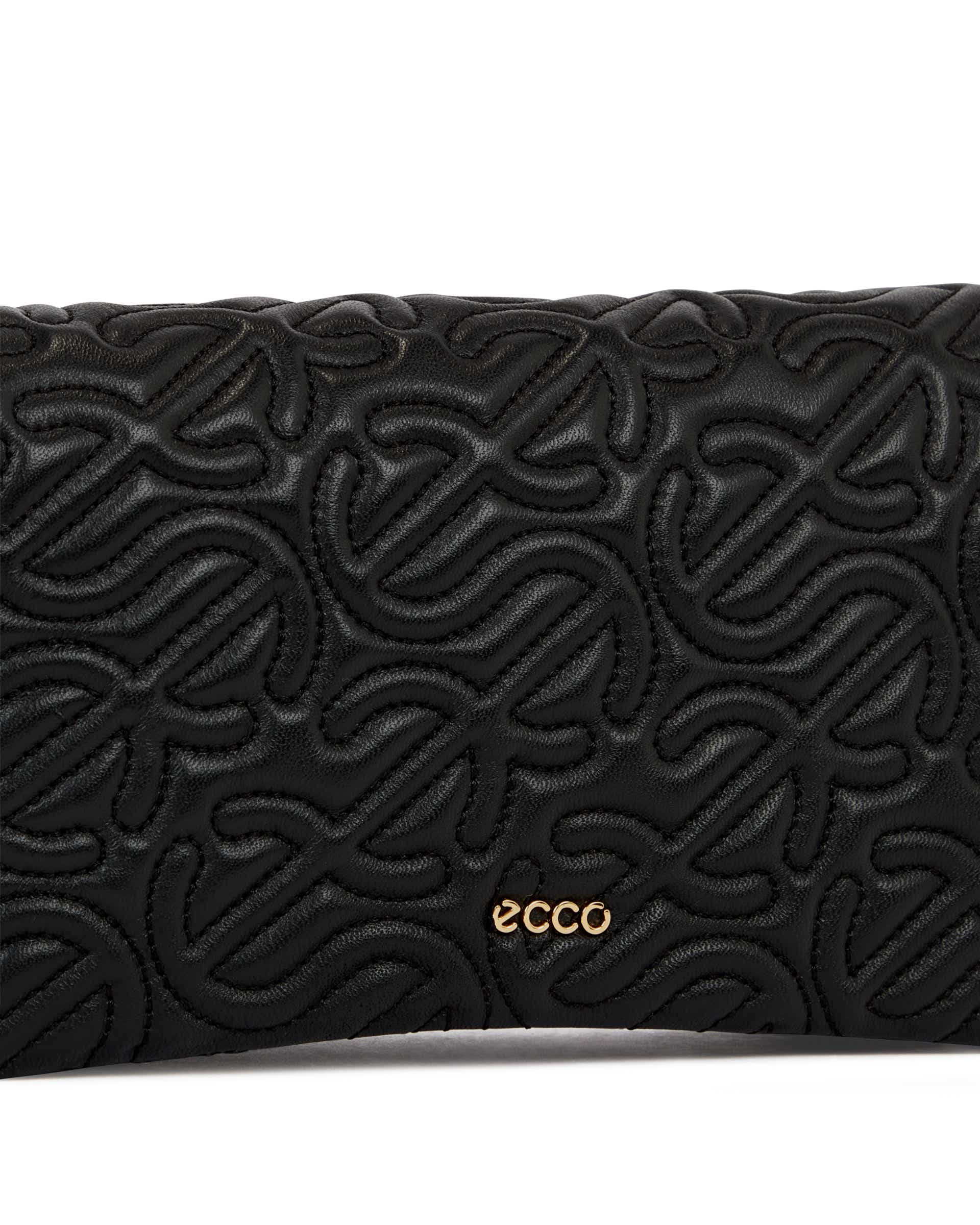 ECCO PINCH BAG S QUILTED WAVE レザークロスボディバッグ - ブラック - Detail-2