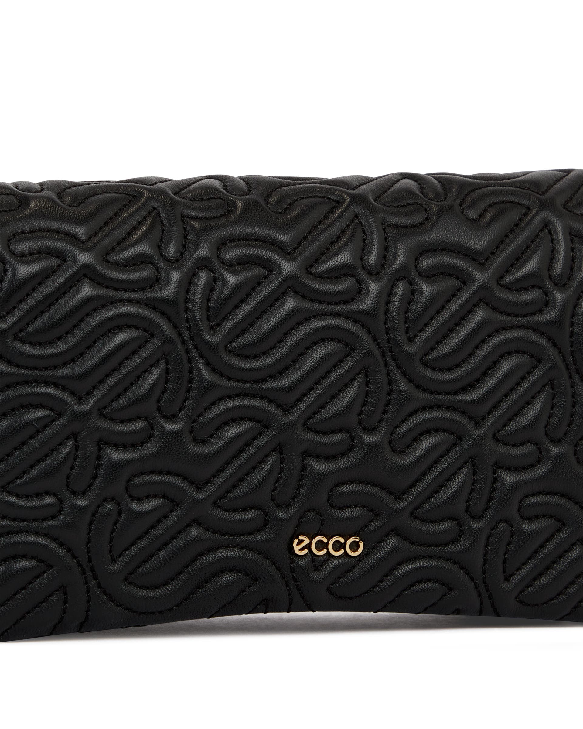 ECCO PINCH BAG S QUILTED WAVE レザークロスボディバッグ - ブラック - Detail-2