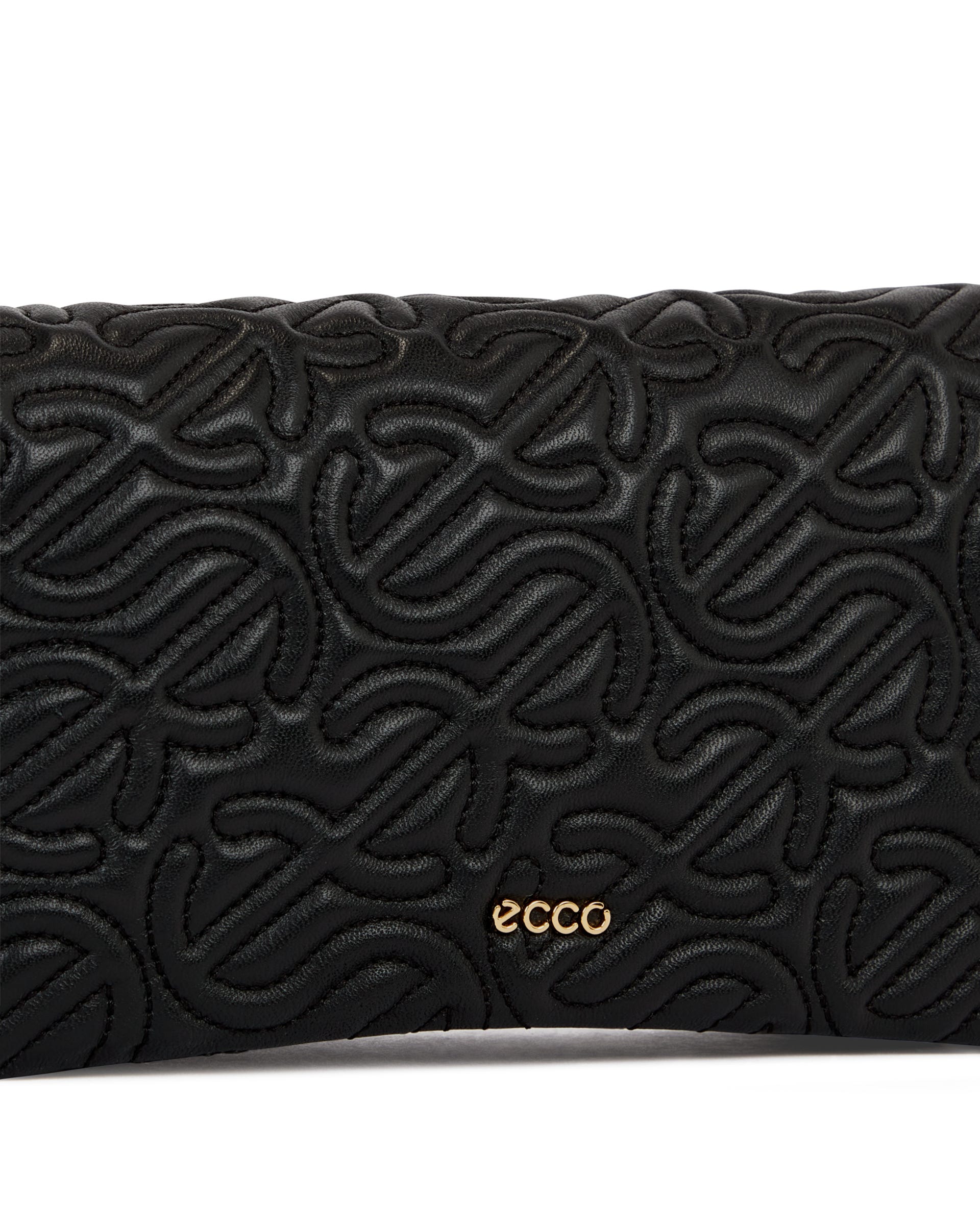 ECCO PINCH BAG S QUILTED WAVE レザークロスボディバッグ - ブラック - Detail-2