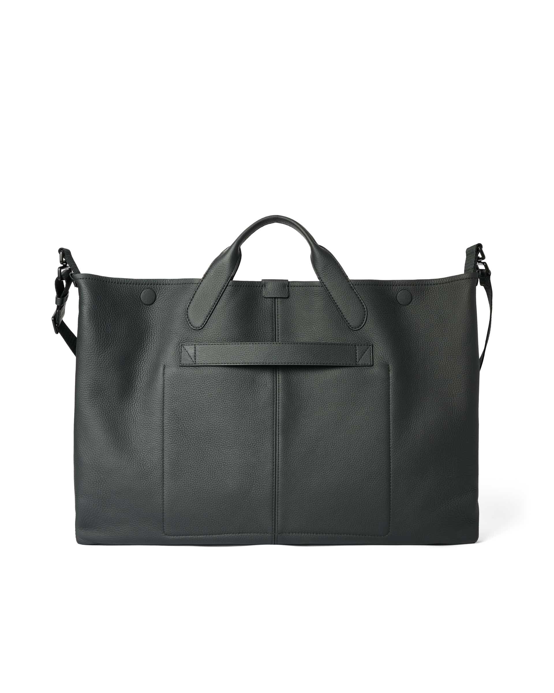 Fourre-tout en cuir souple ECCO® East-West - Noir - Back
