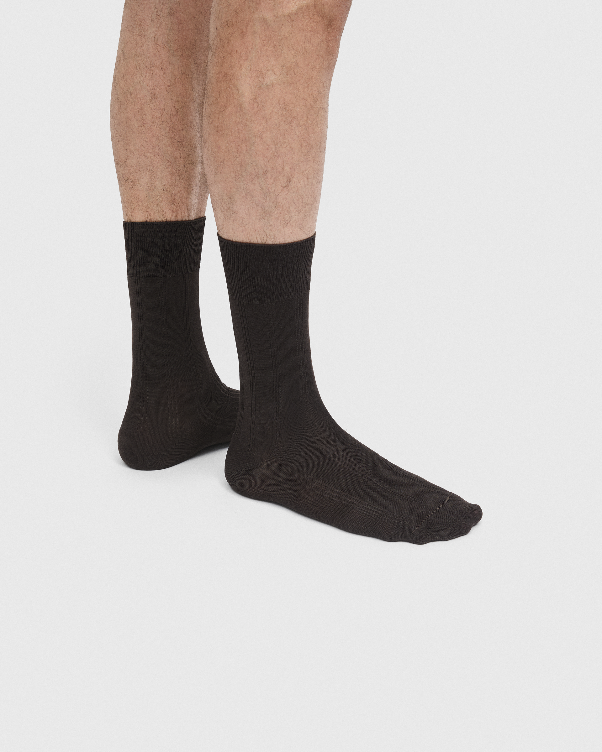 ECCO Classic Men Ribbed Mid Cu — Black