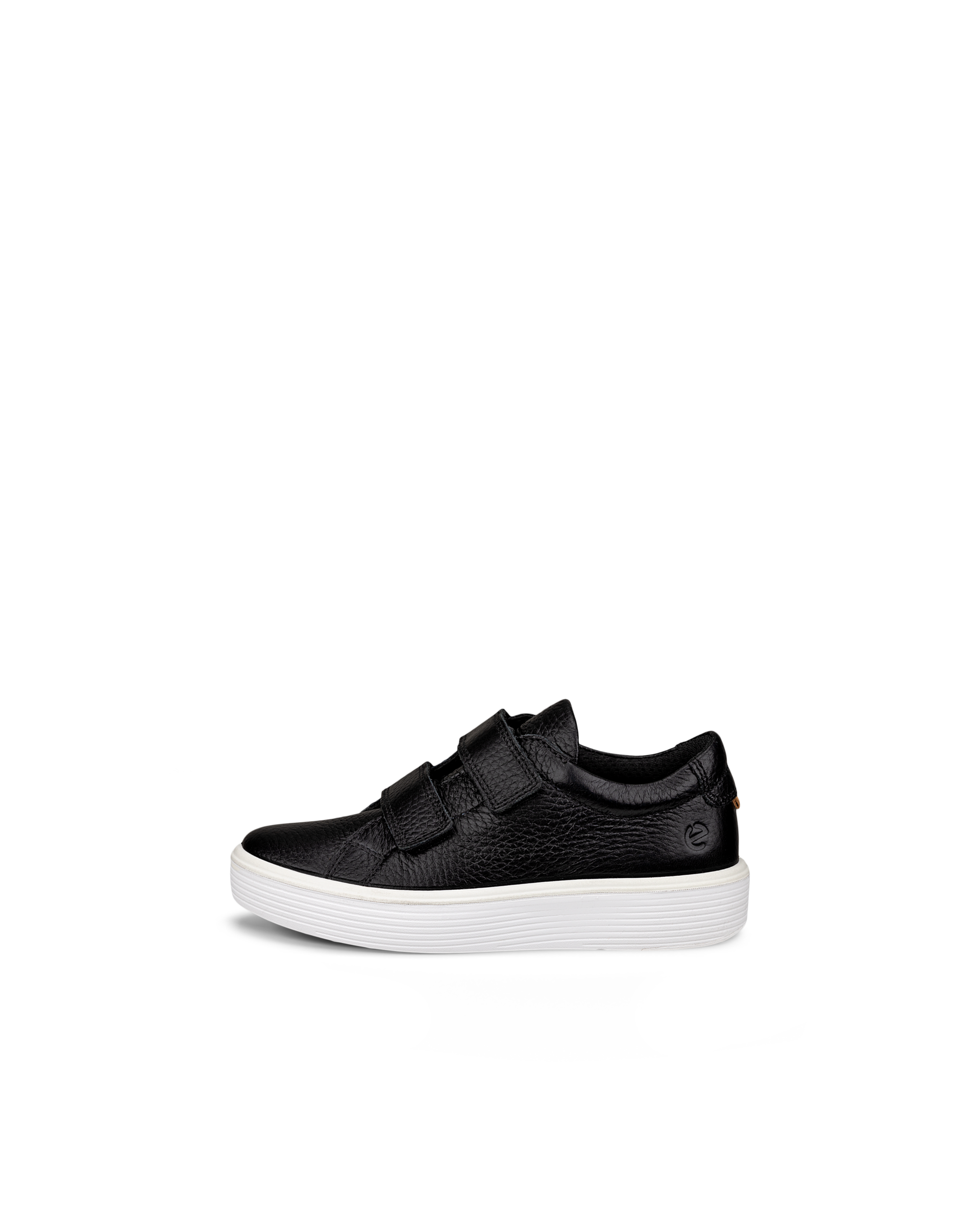 Kids' ECCO® Soft 60 Leather Two-Strap Sneaker - Black - Outside