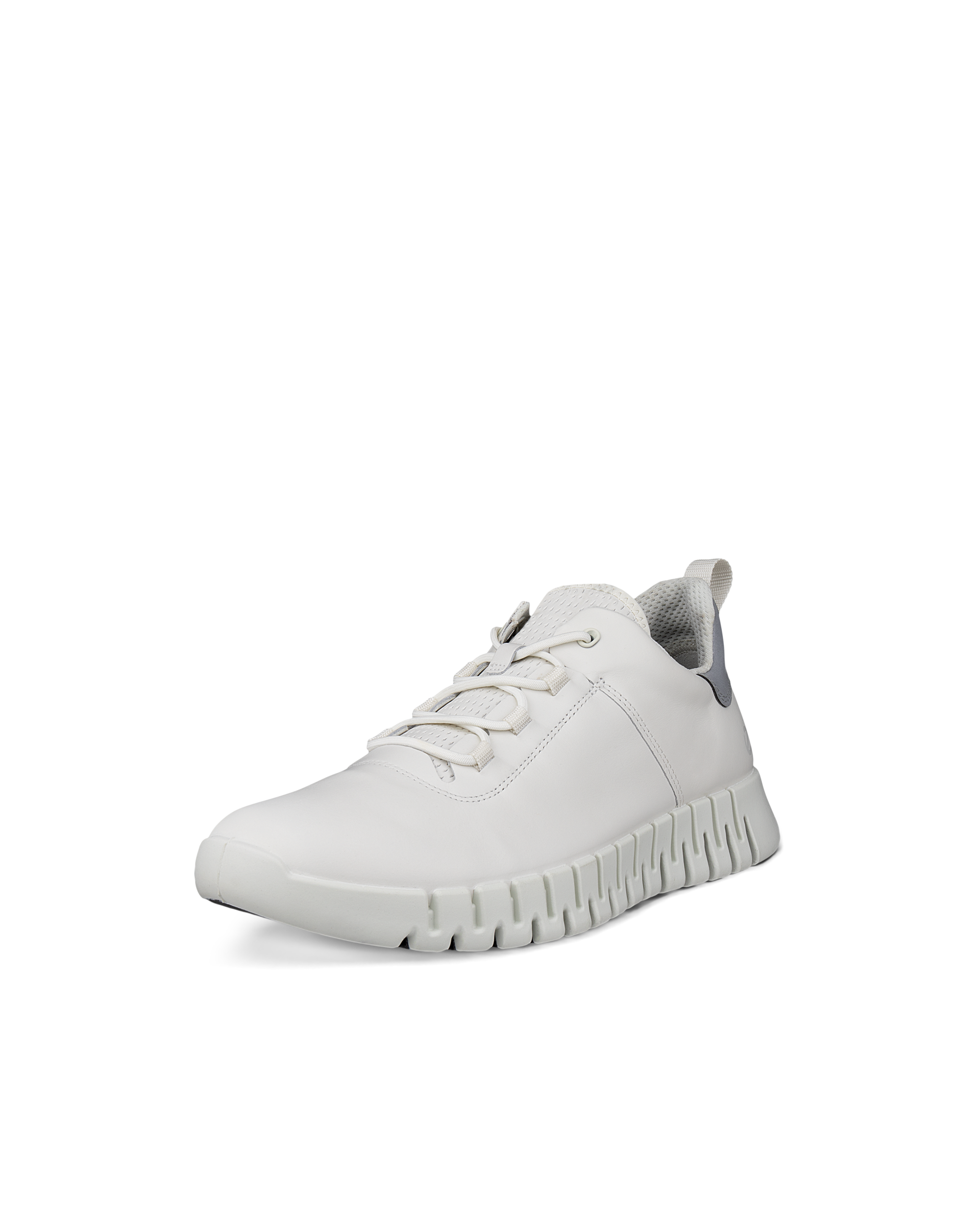 Men's ECCO® Gruuv Leather Trainer - White - Main