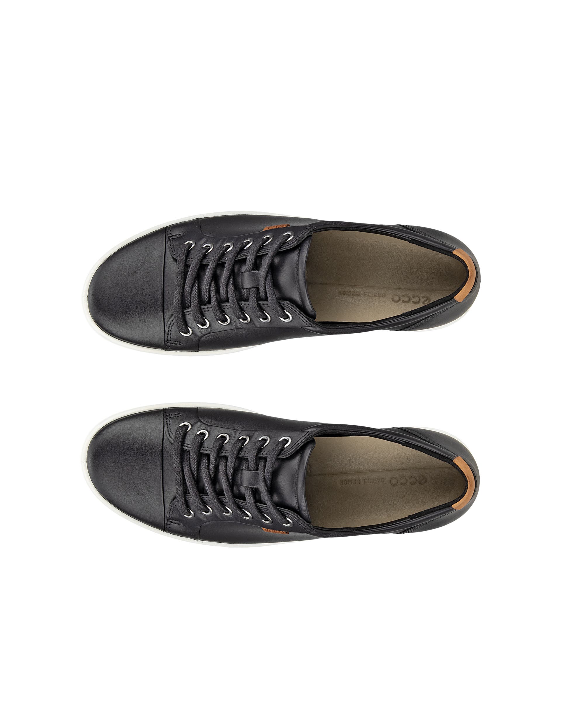 ECCO® Soft 7 Skinnsneaker dam - Svart - Top left pair