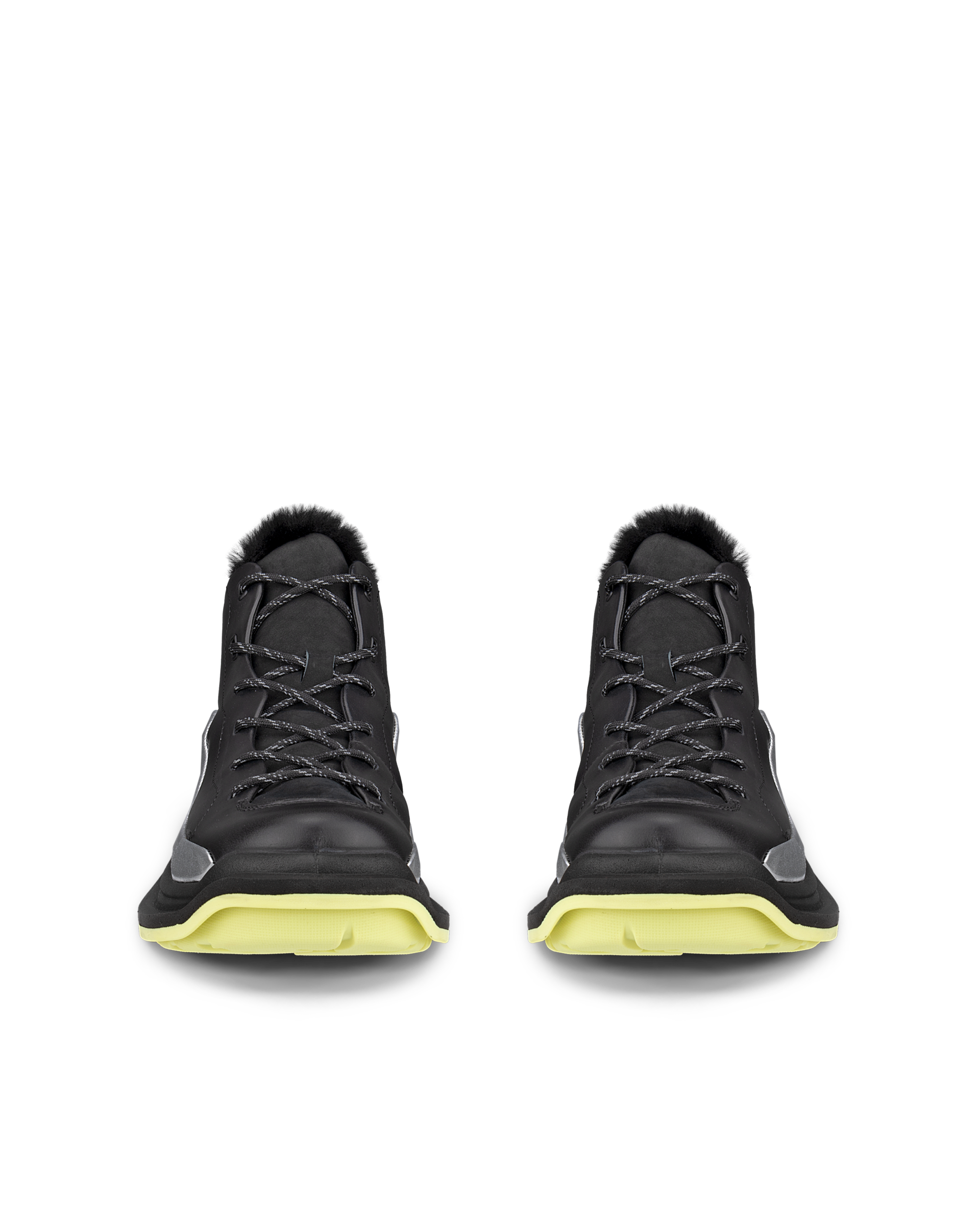 ECCO OFFROAD WOMEN ウィメンズ レザーレースアップシューズ - ブラック - Front pair