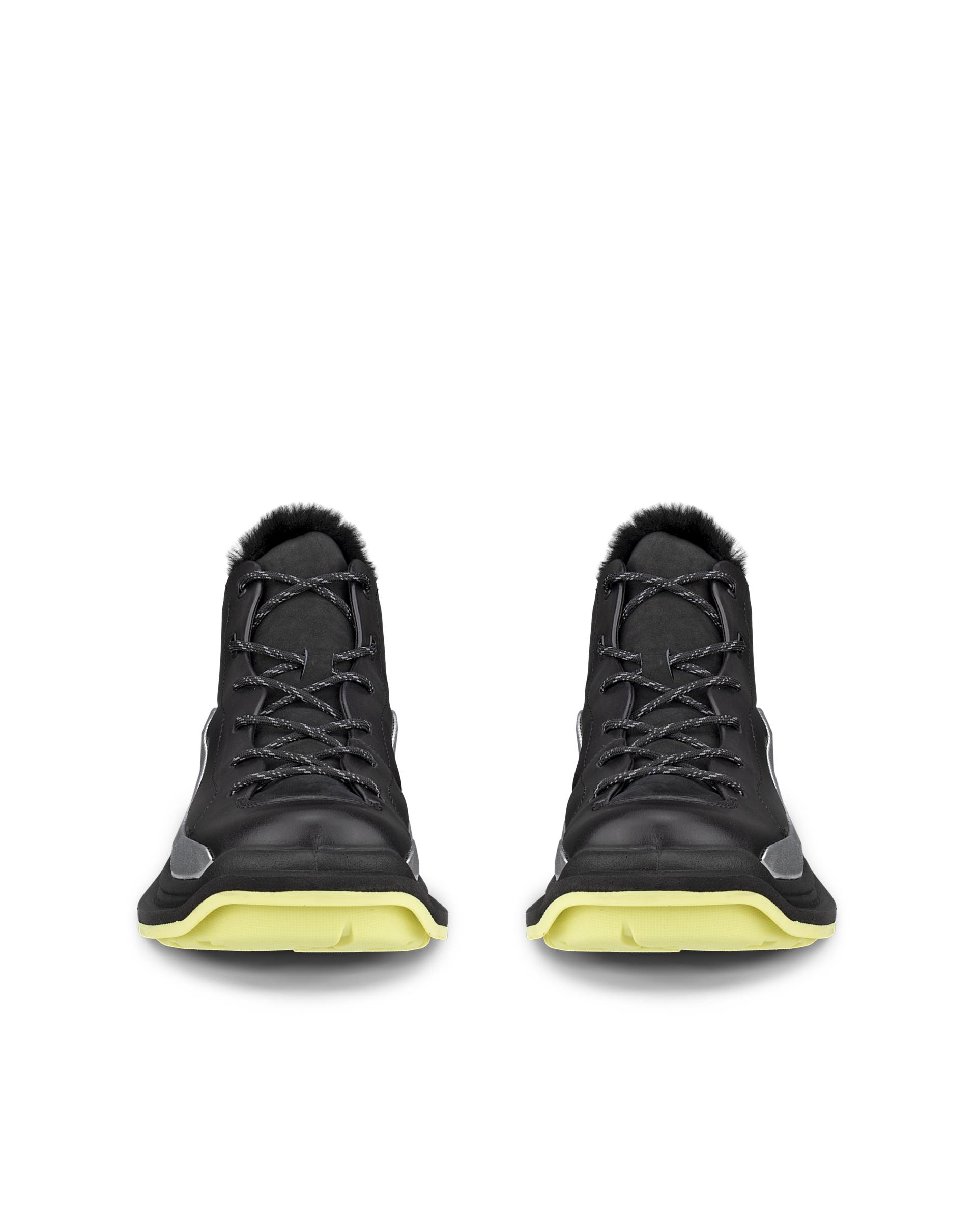 ECCO OFFROAD WOMEN ウィメンズ レザーレースアップシューズ - ブラック - Front pair