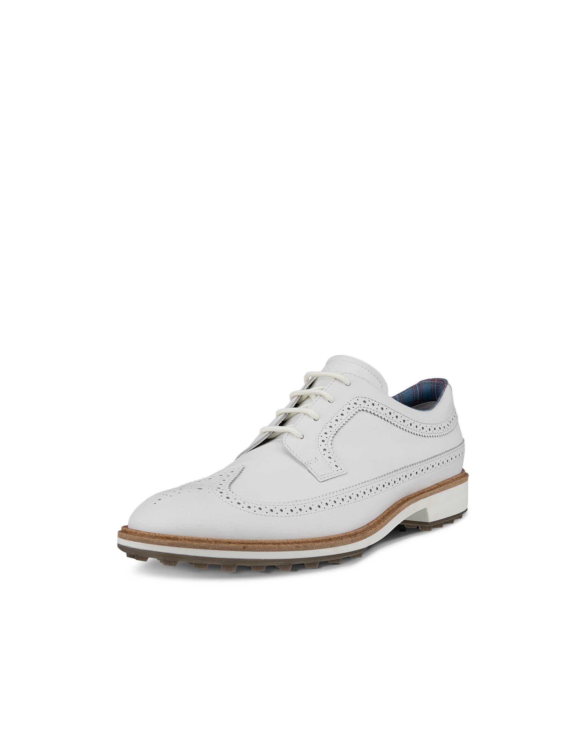 Men's ECCO® Golf Classic Hybrid (Kiltie Edition) Leather Golf Shoe - White - Main