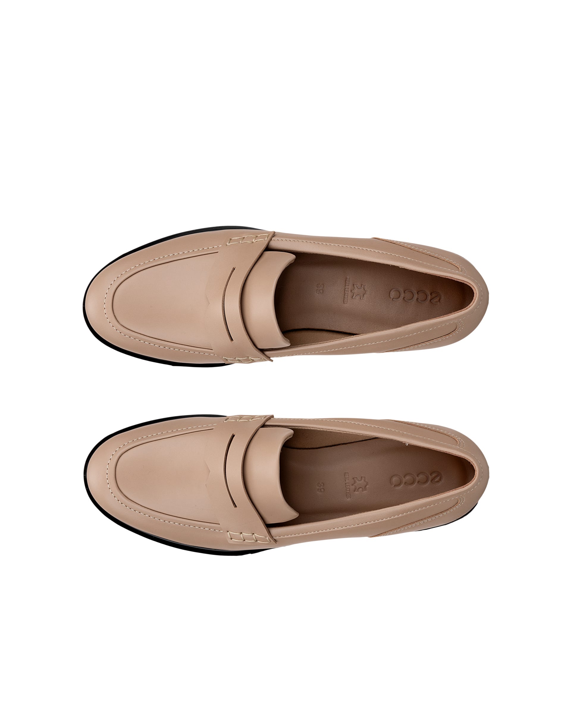 ECCO® Dress Classic 15 Skinnloafer dam - Beige - Top left pair