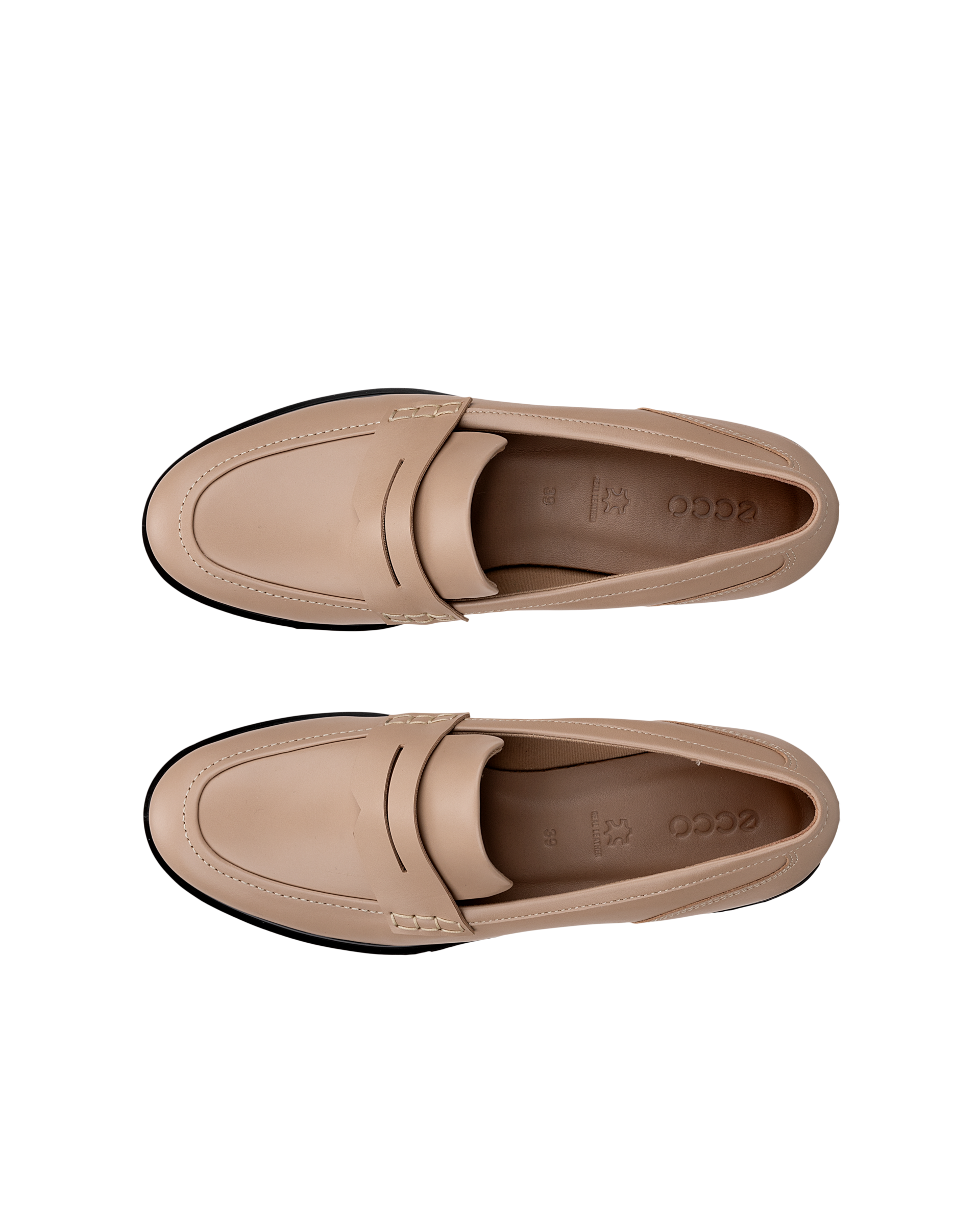 ECCO® Dress Classic 15 női bőr papucscipő - Bézs - Top left pair