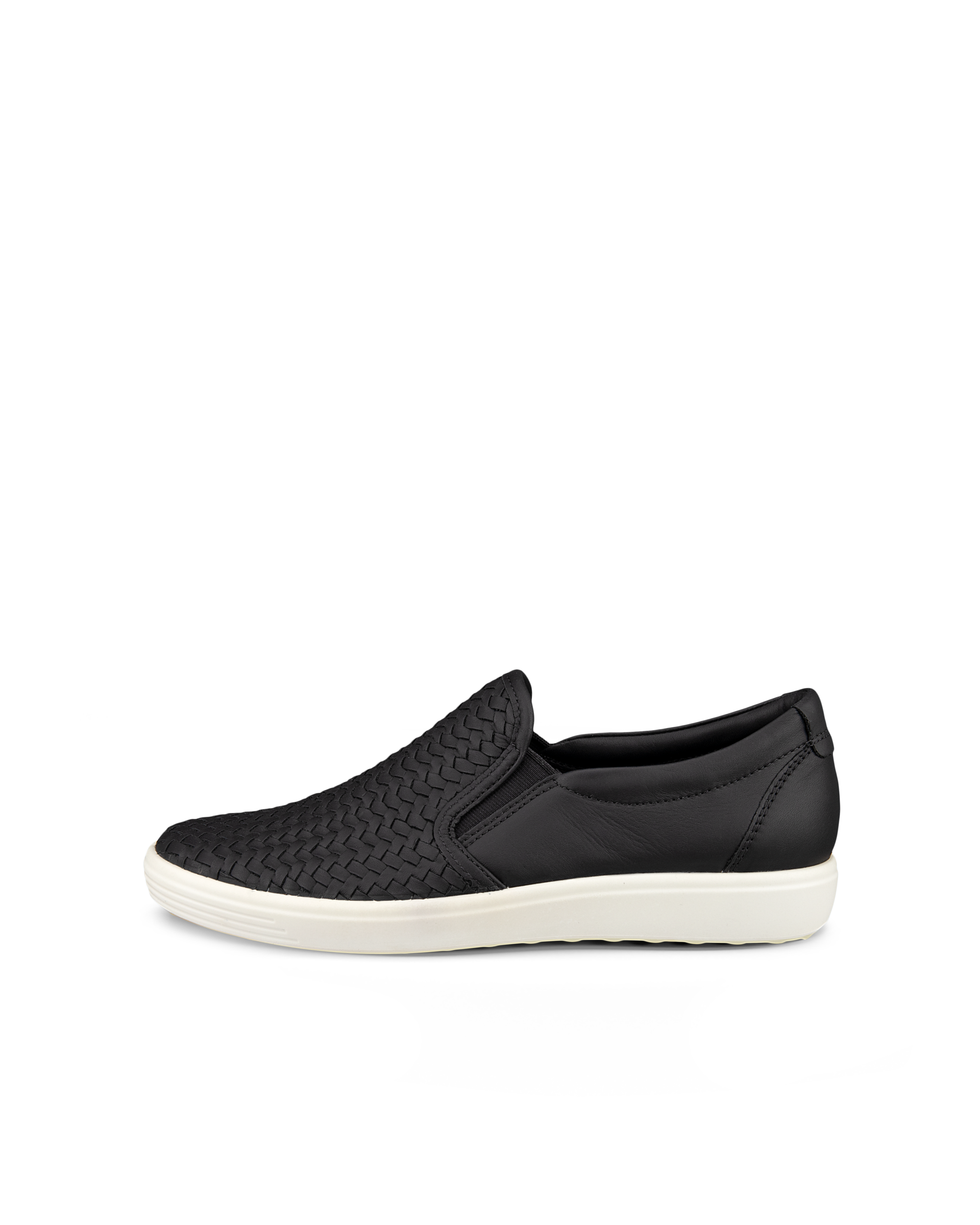 (取寄) エコー メンズ ソフト 7 イージー スリップ スニーカー ECCO men Soft 7 Easy Slip Sneaker Black/Black Nubuck Women's ECCO® Soft 7 Leather Slip-On | Black