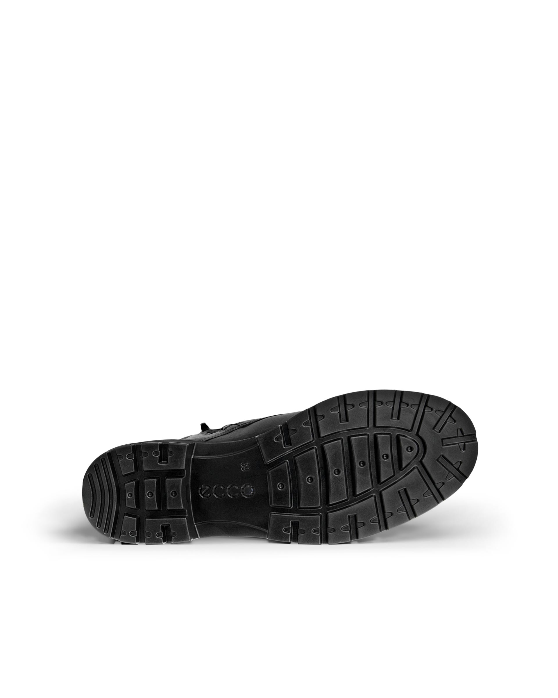 Women's ECCO® Metropole Vienna Leather Mid-Cut Lace-Up Boot - Black - Sole