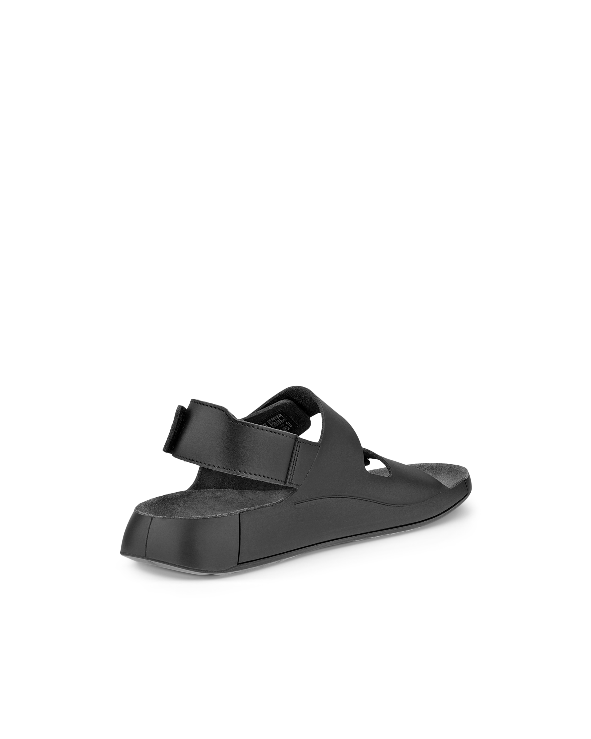 ECCO COZMO MENS LEATHER SANDALS メンズ レザー2ストラップサンダル - ブラック - Back