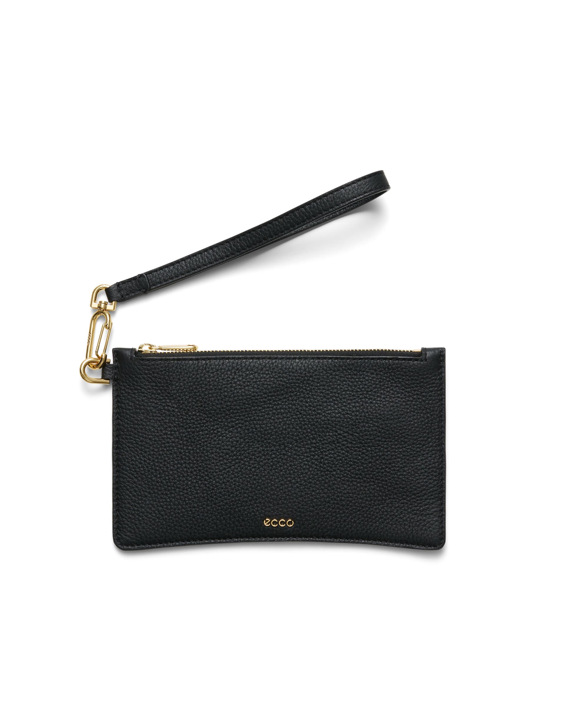 ECCO Wristlet Soft Pebbled レザーポーチ - ブラック - Main