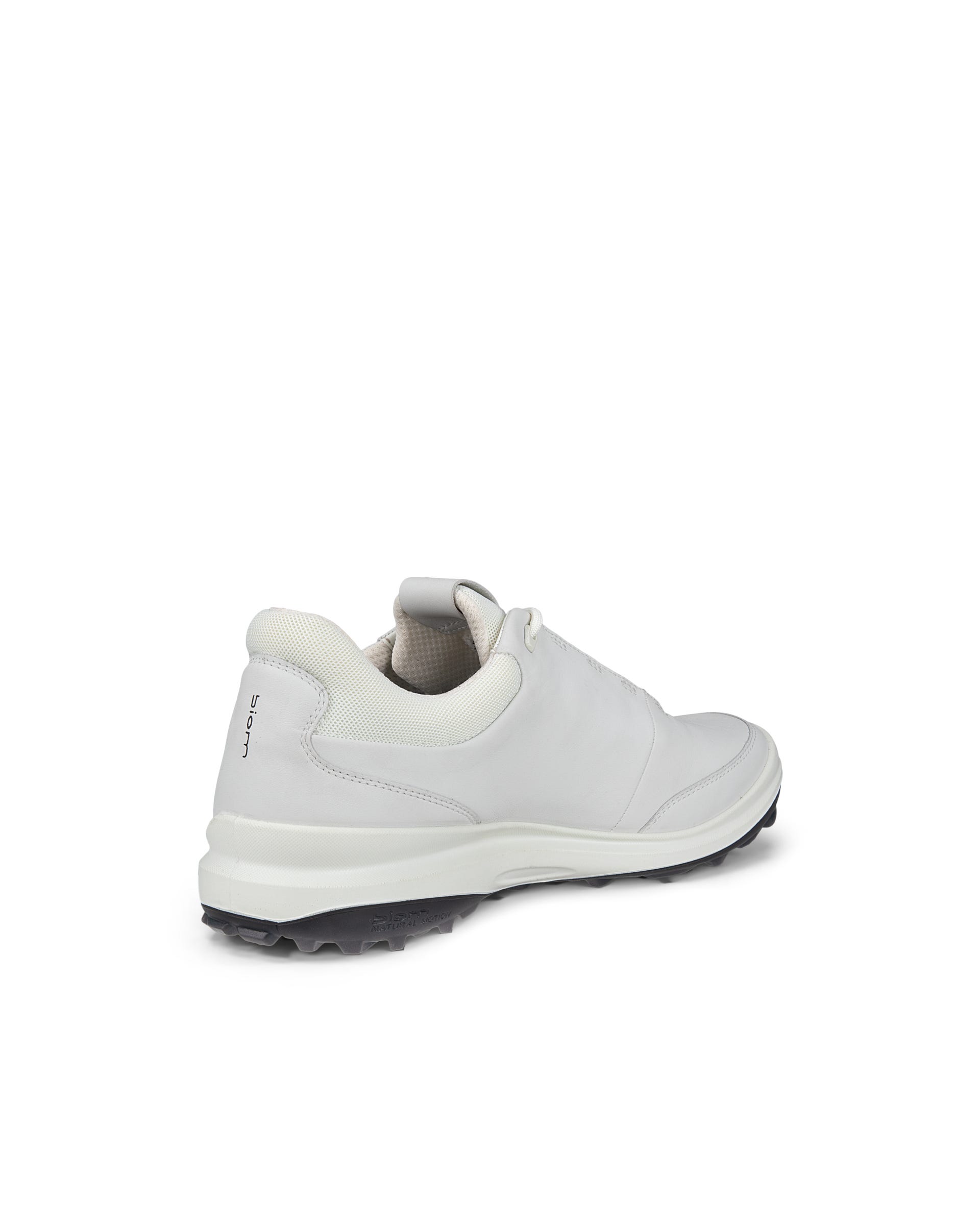 Men's ECCO® Golf Biom Hybrid 3 Leather Golf Shoe - White - Back
