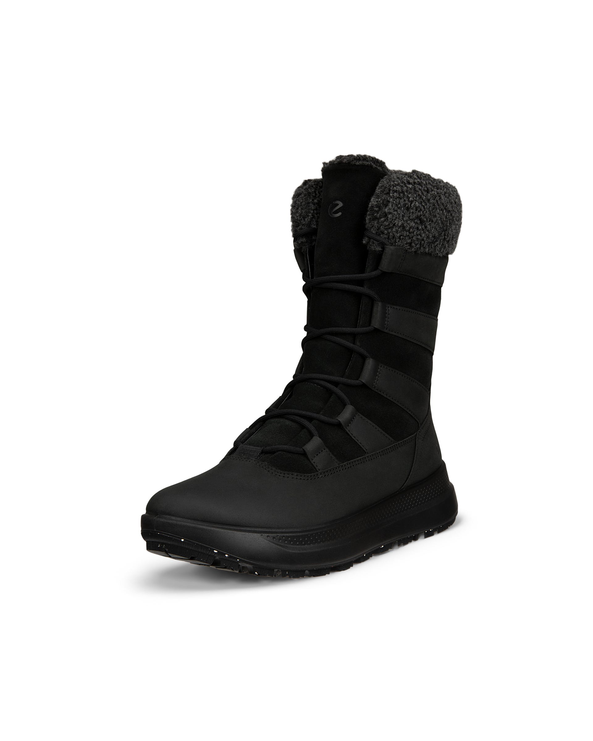 Women's ECCO® Solice Nubuck Waterproof Winter Boot | Black