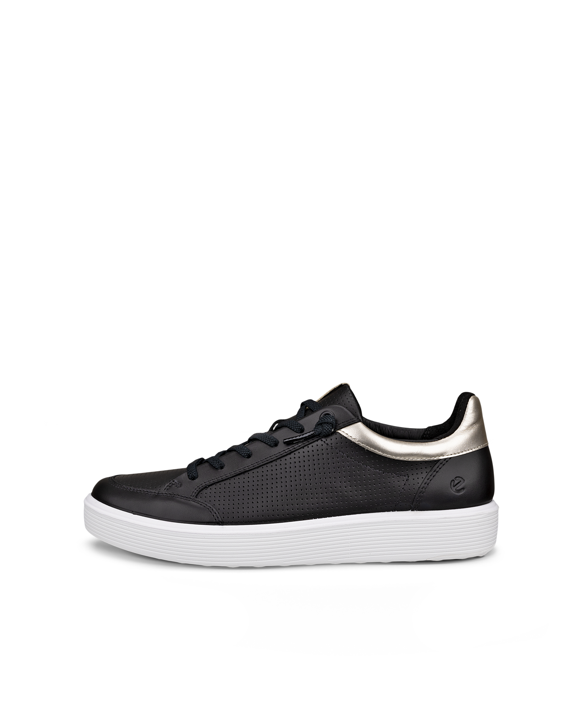 Women's ECCO® Soft 60 Leather Sneaker - Black - Outside