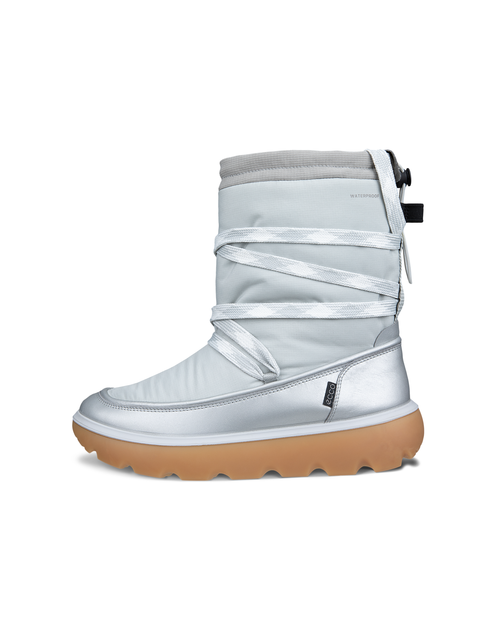 ECCO Glacia - Women's Textile Insulated Waterproof Winter Boot - Gray - 8-8.5