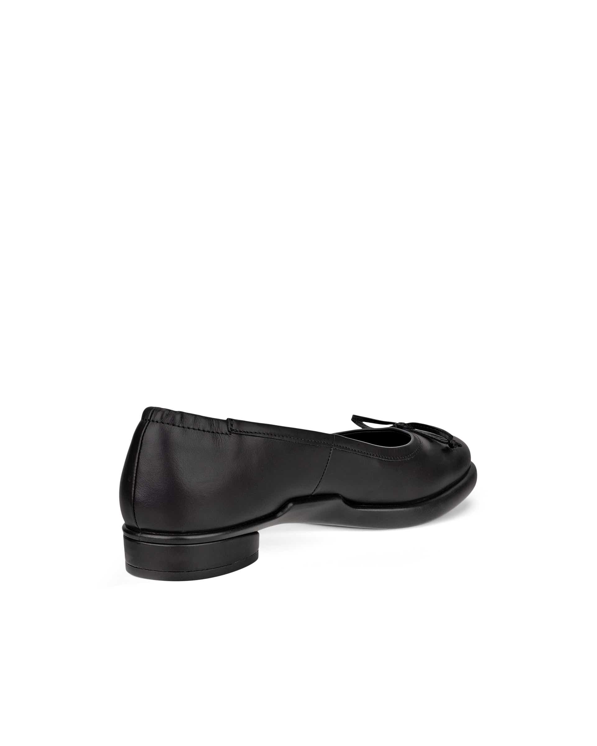 Women's ECCO® Sculpted LX 15 BOW Leather Ballerina - Black - Back