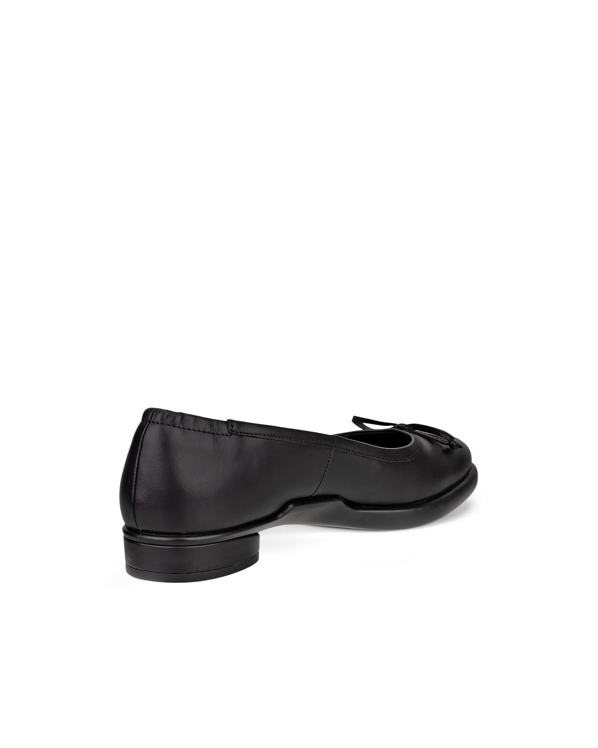 Women's ECCO® Sculpted LX 15 BOW Leather Ballerina - Black - Back