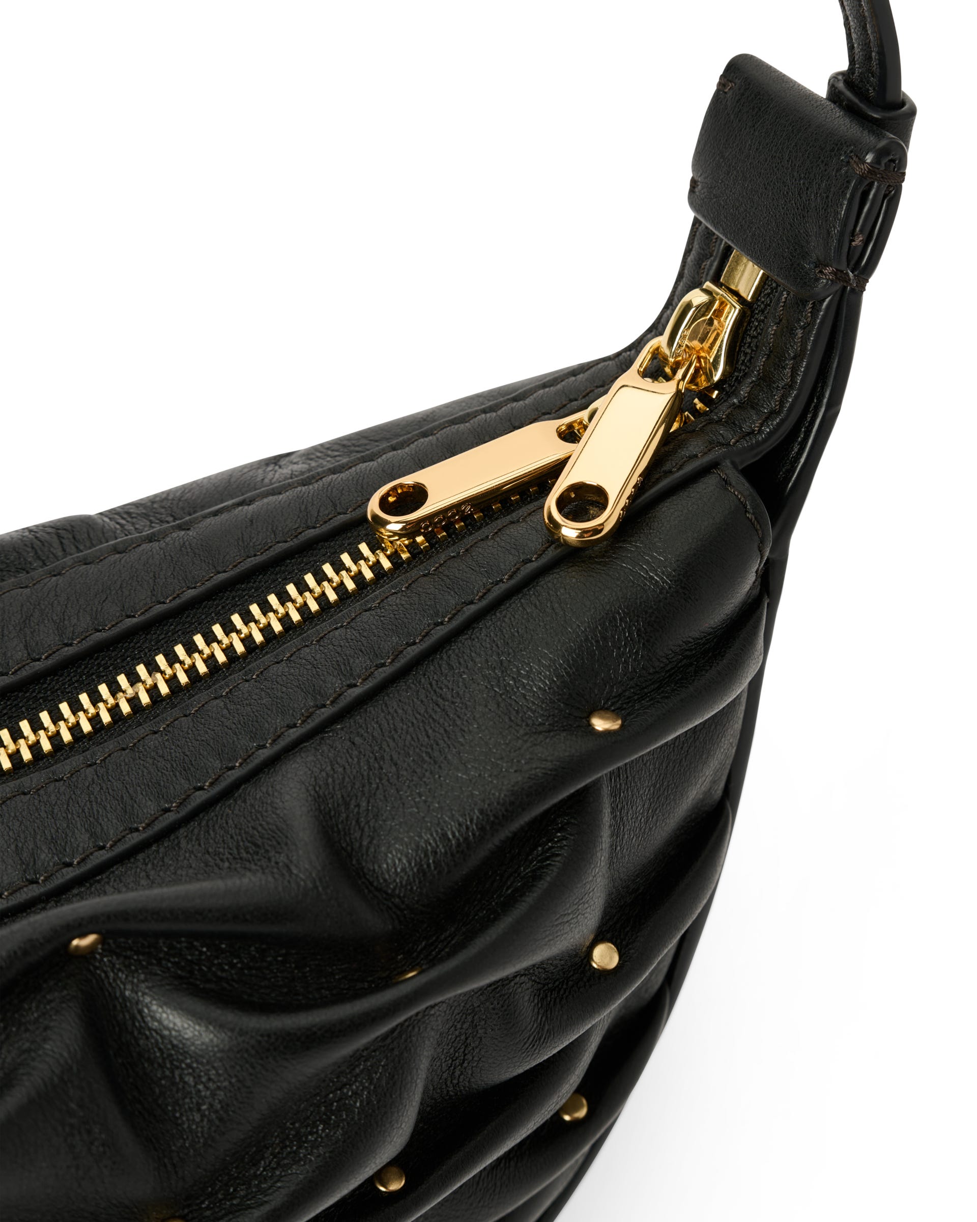 Mala hobo couro ECCO® Fortune Bag - Preto - Detail-1
