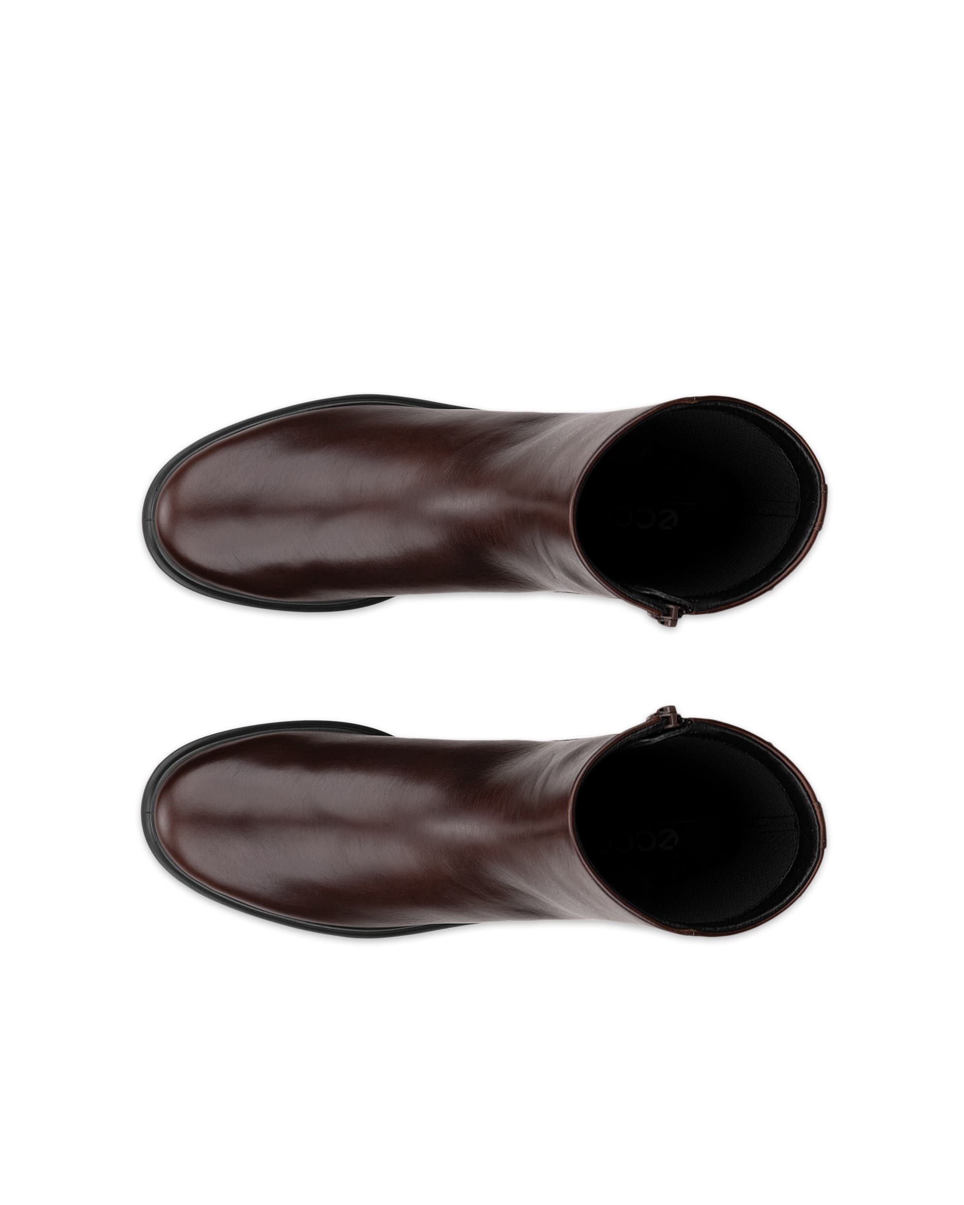 Women's ECCO® Metropole Amsterdam Leather Ankle Boot - Brown - Top left pair