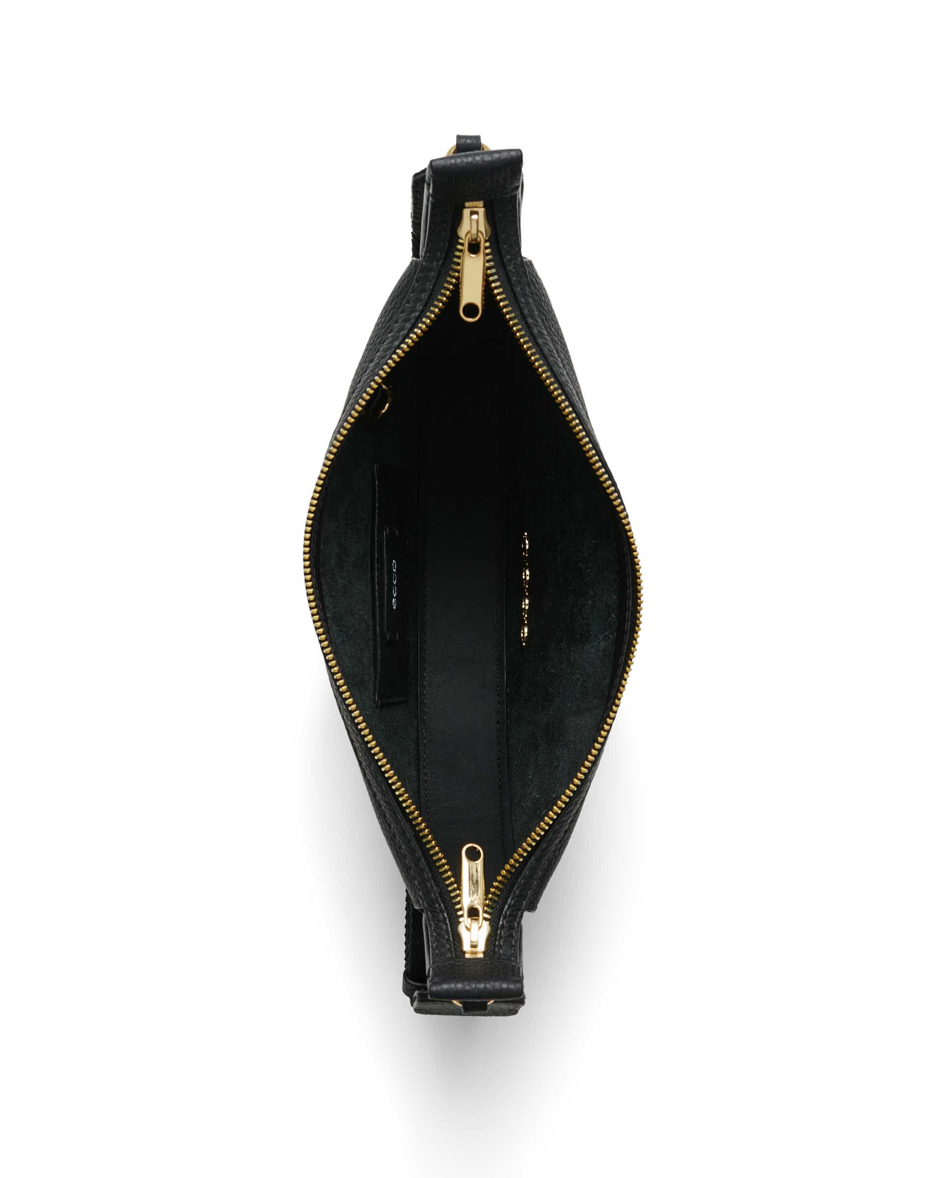 ECCO Fortune Small Soft Pebbled レザークロスボディバッグ - ブラック - Birdeye