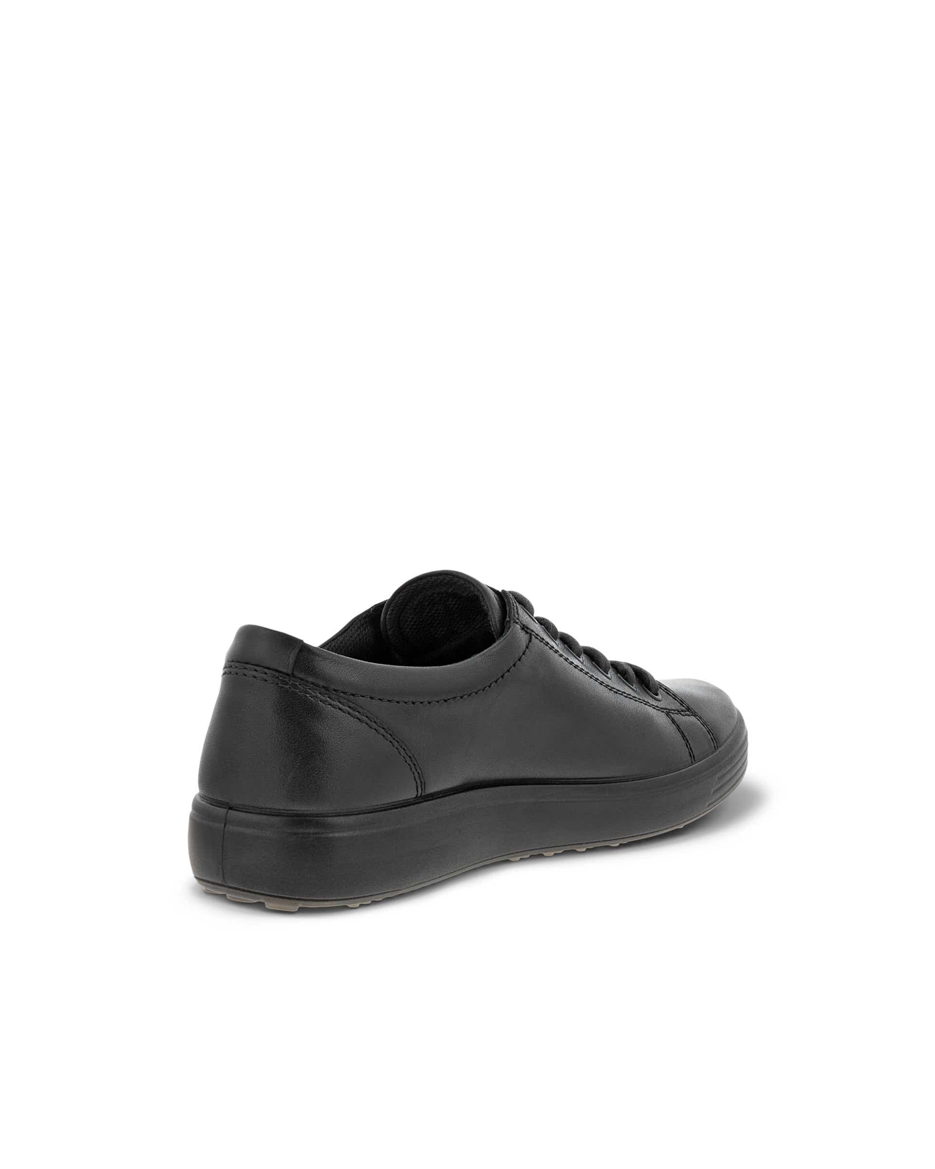 ECCO® Soft 7 baskets en cuir pour homme - Noir - Back