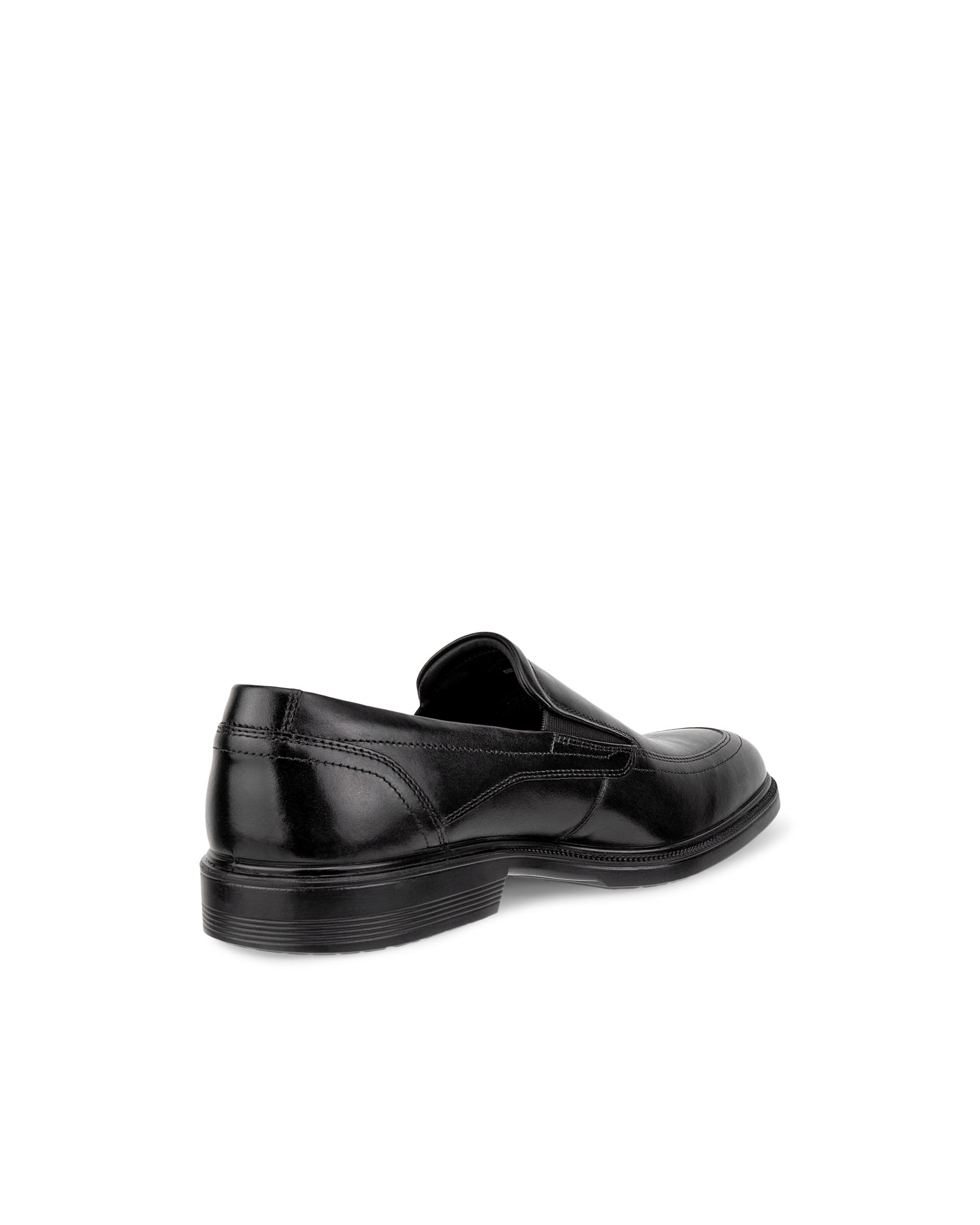 Zapatos de piel sin cordones ECCO® Lisbon para hombre - Negro - Back