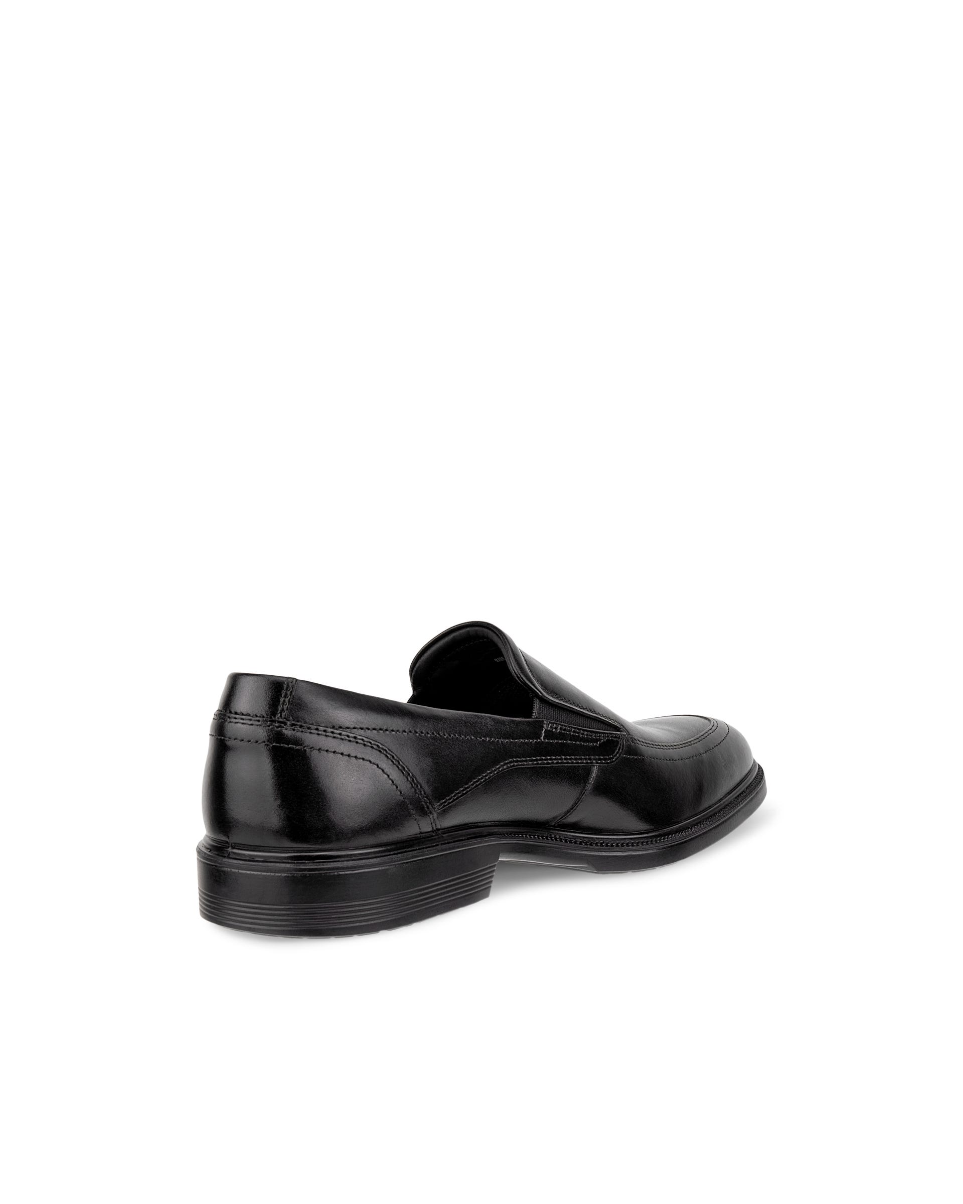 Zapatos de piel sin cordones ECCO® Lisbon para hombre - Negro - Back