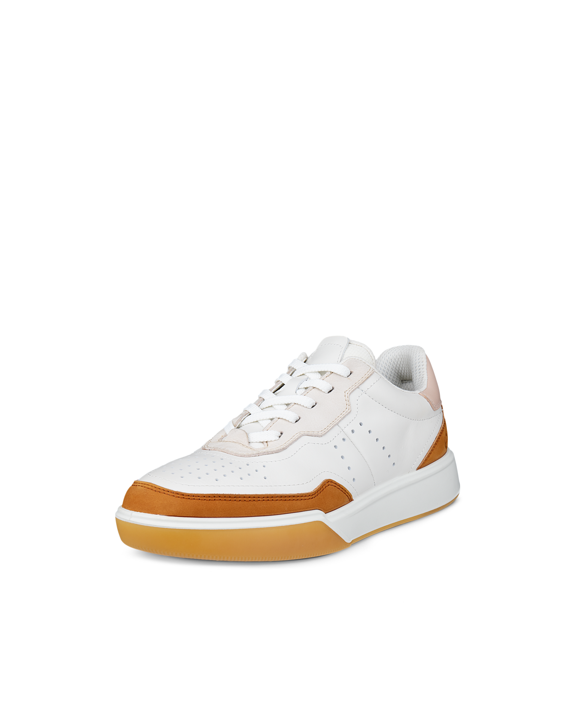 ECCO® Street Court baskets en cuir pour femme - Brun - Main