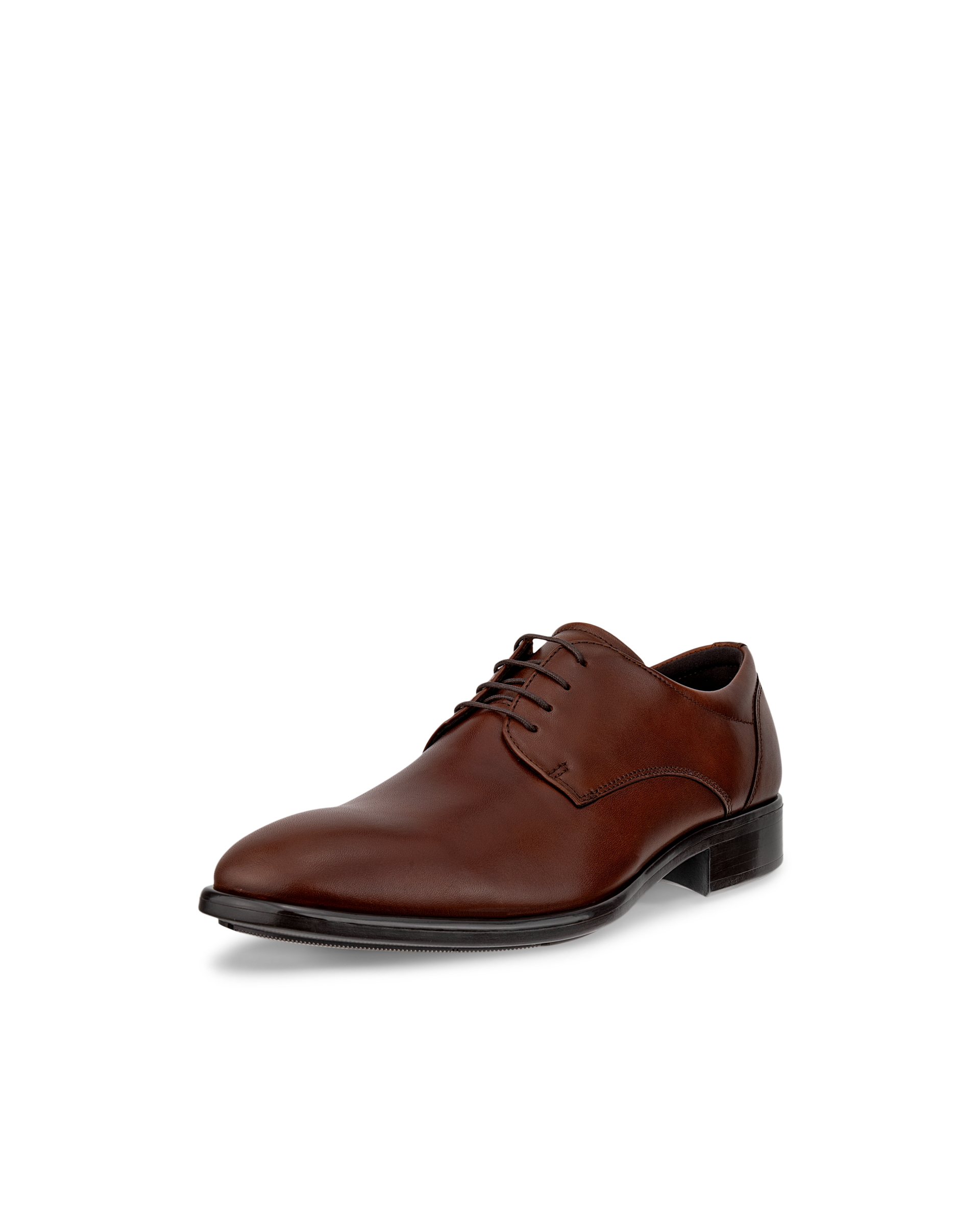 Men's ECCO® Citytray Leather Derby Shoe - Brown - Main
