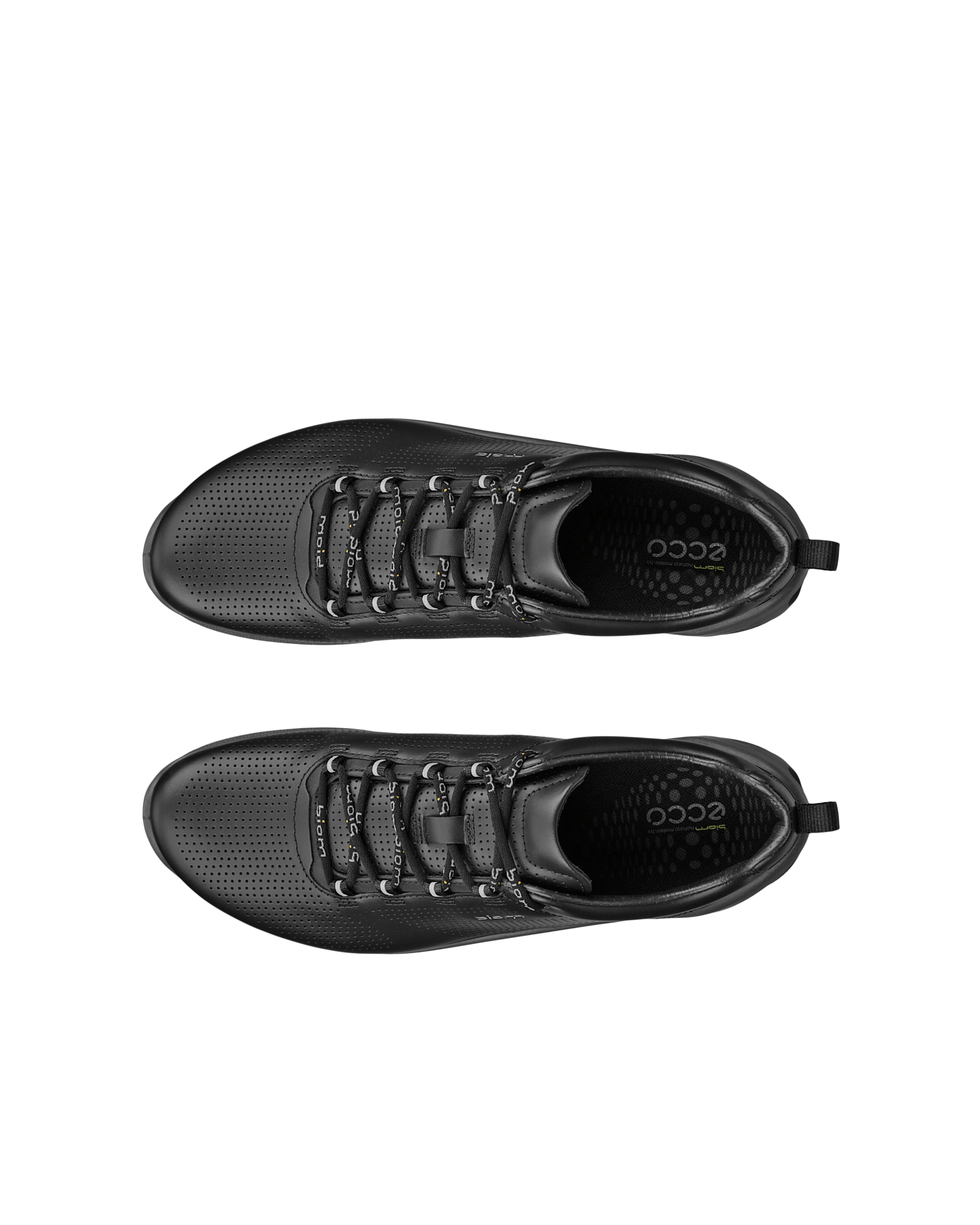 Women's ECCO® Biom Fjuel Leather Outdoor Sneaker - Black - Top left pair