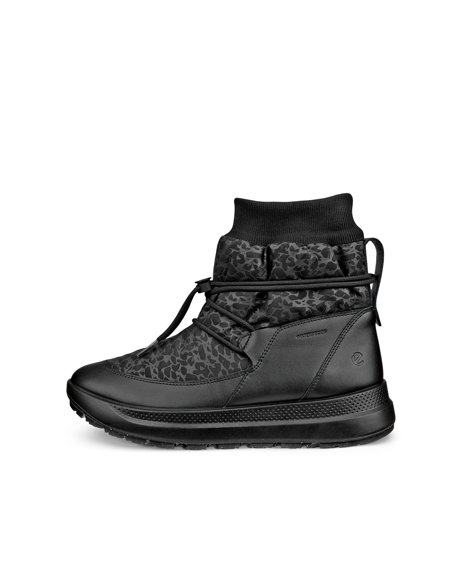 ECCO Nouvelle ウィメンズ レザーミッドカットブーツ | ブラック
