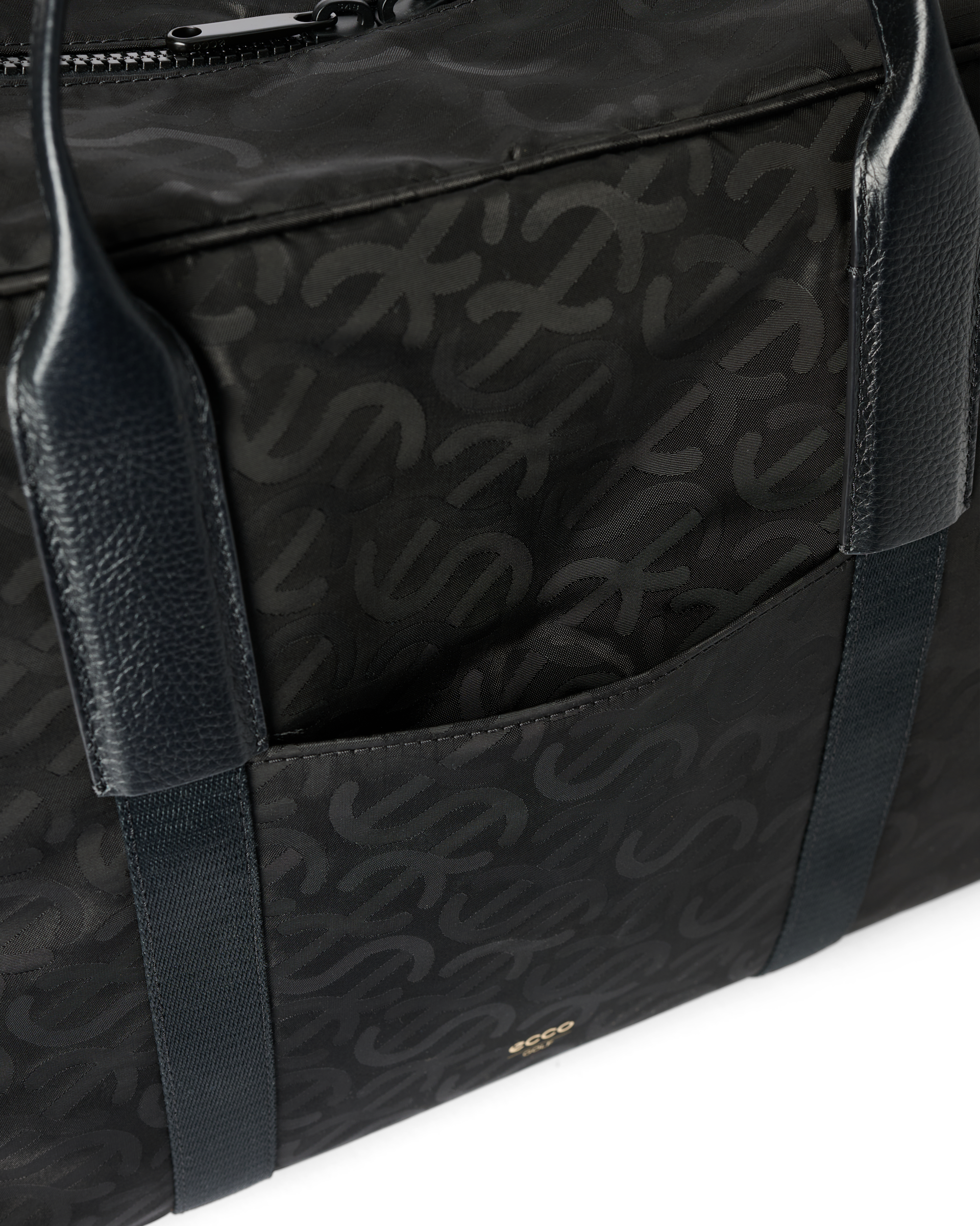 ECCO® GOLF BOSTON Leder-Dufflebag - Schwarz - Detail-1