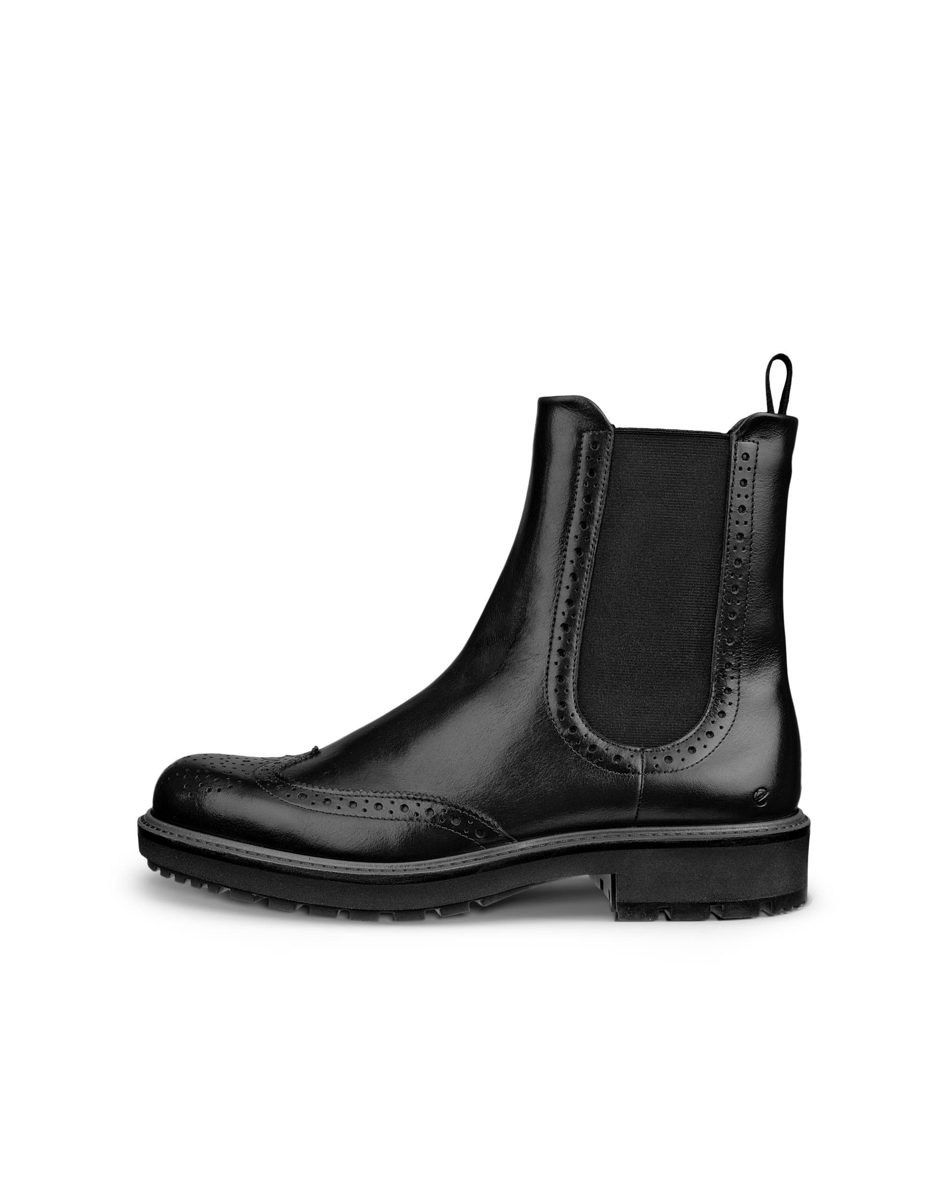 Women's ECCO® Metropole Oslo Leather Chelsea Boot - Black - Outside