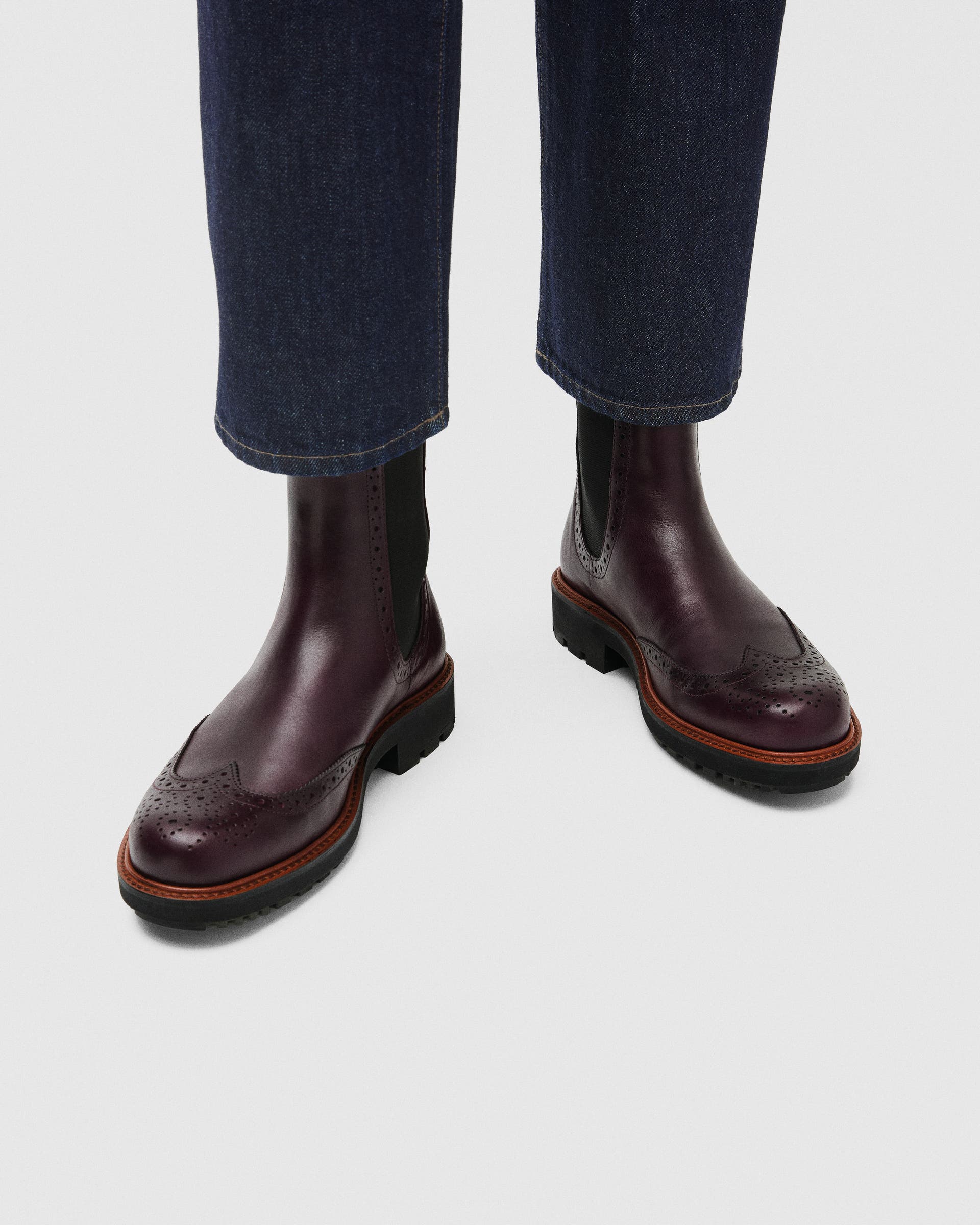 Women's ECCO® Metropole Oslo Leather Chelsea Boot - Red - Lifestyle image-1